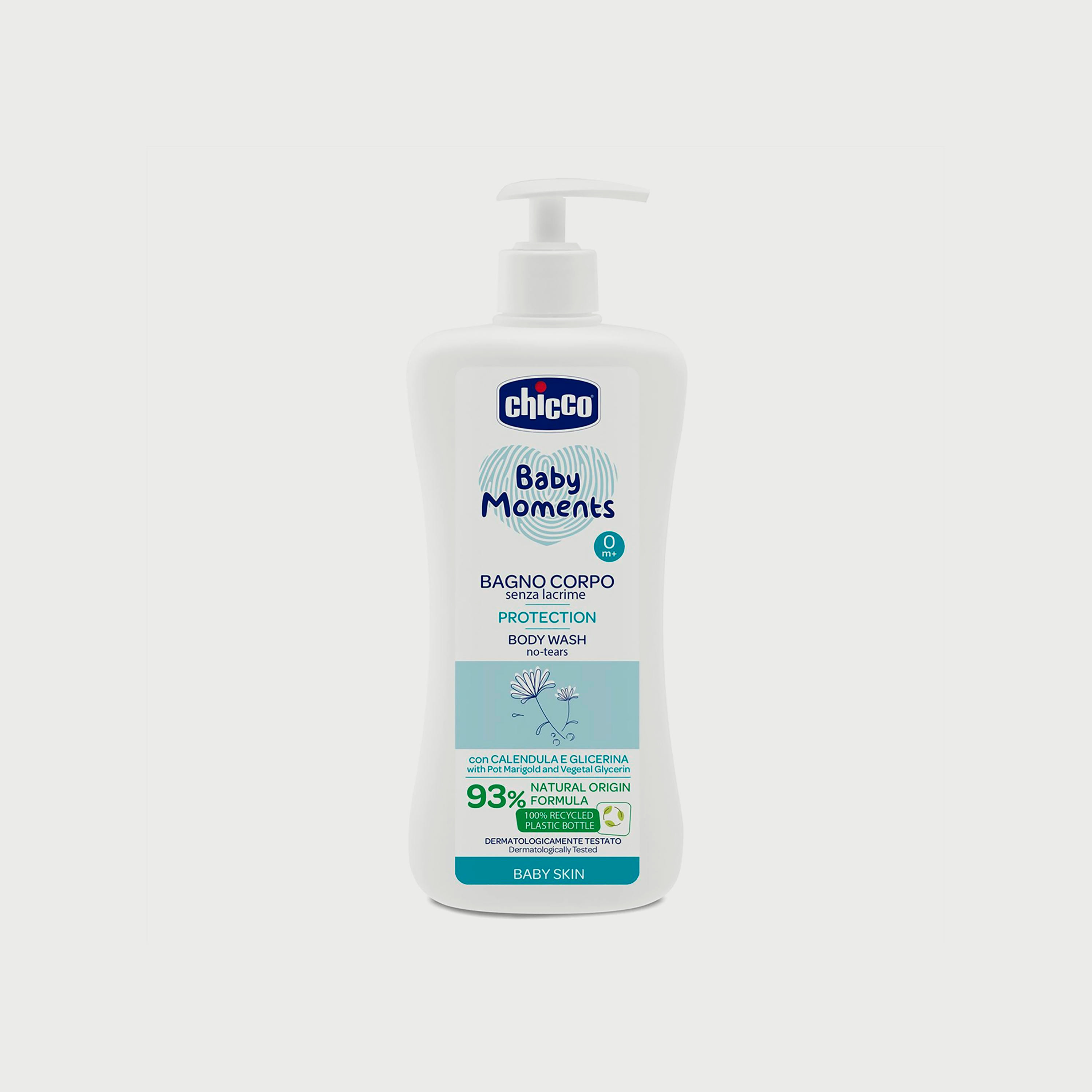 Chicco Baby Moments Body Wash No-Tears Protection for Baby Skin, 750ml-baby-bathandcare-hairbodyskincare-bodywashandsoaps-image-1