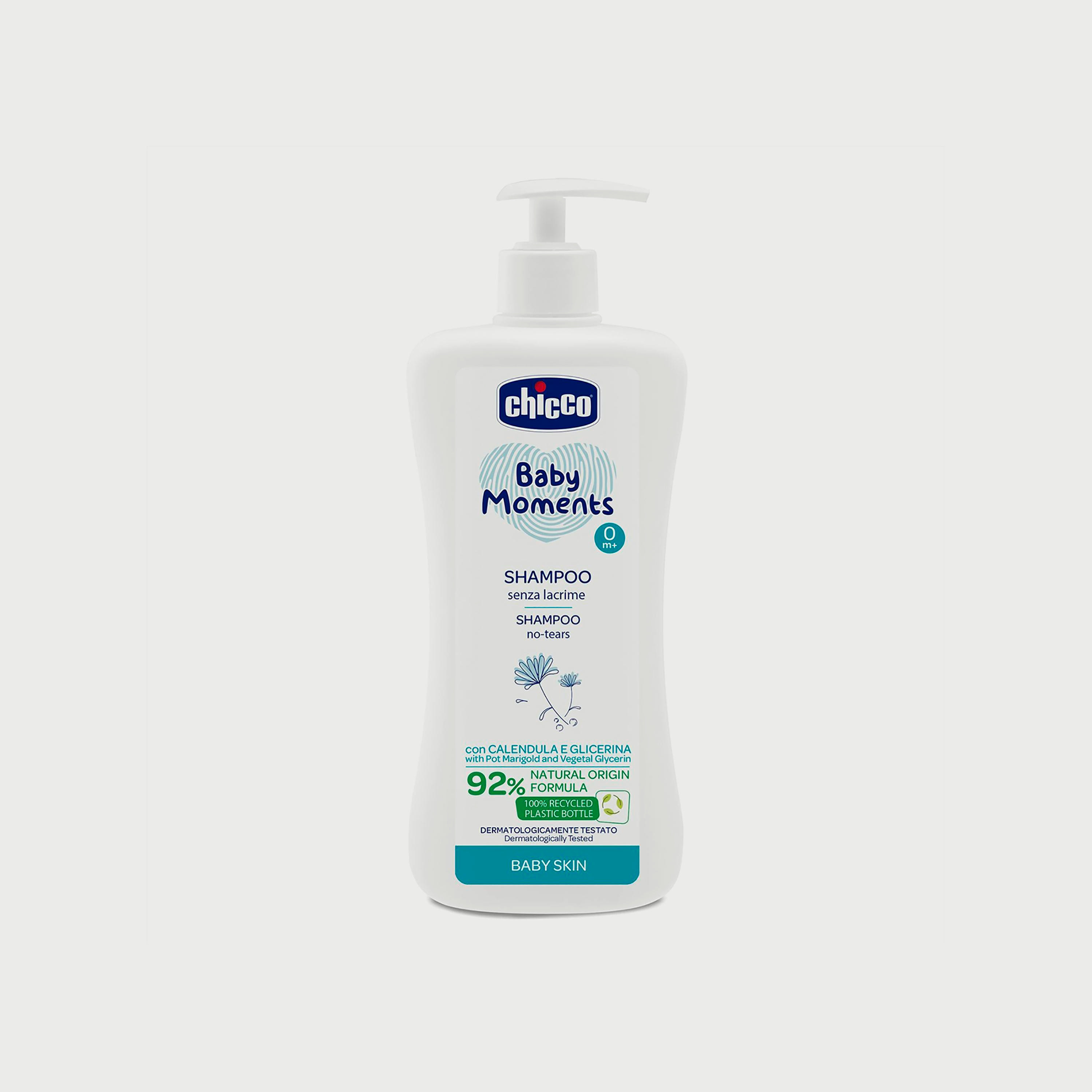Chicco Baby Moments Shampoo No-Tears for Baby Skin, 500ml-baby-bathandcare-hairbodyskincare-shampooandconditioner-image-1