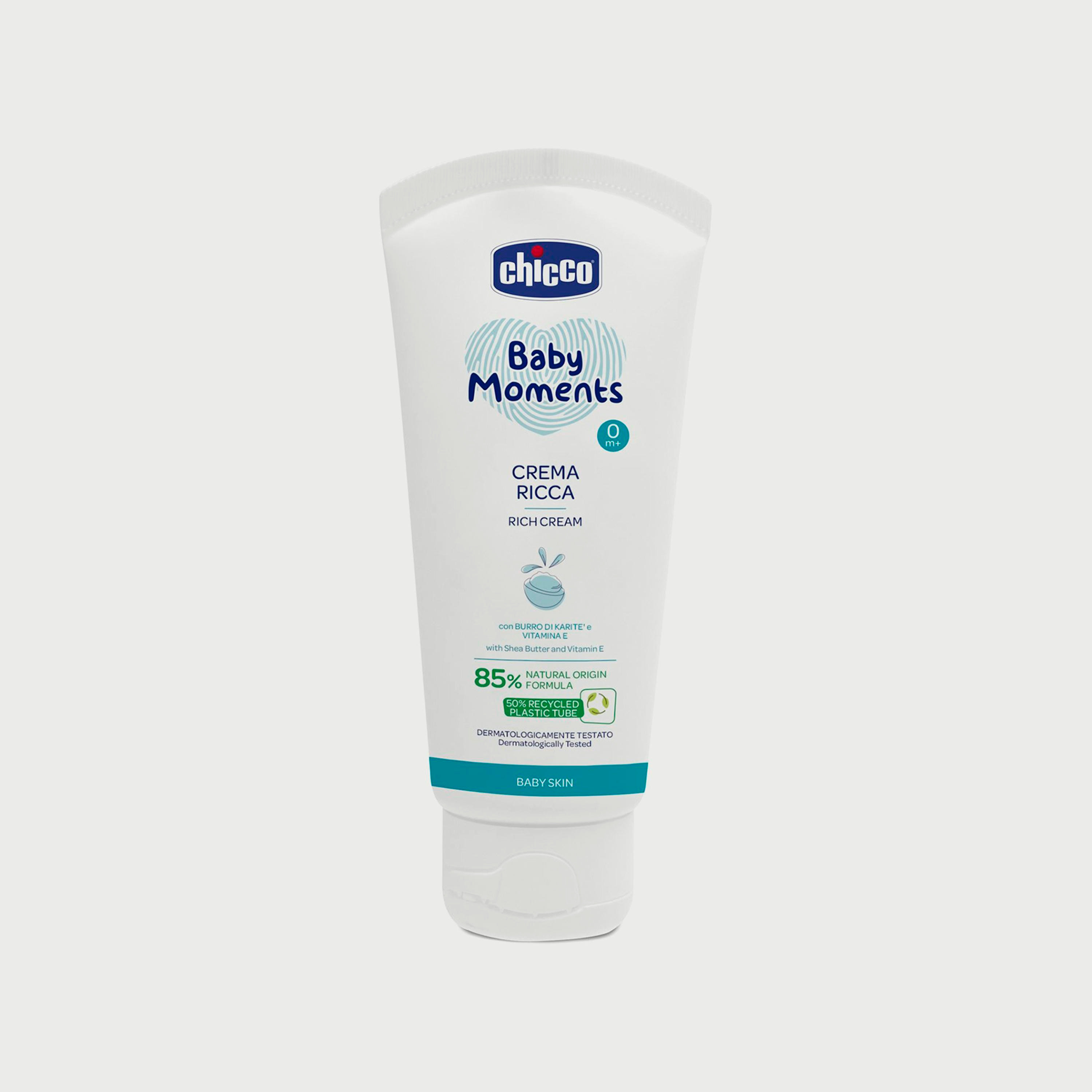 Chicco Baby Moments Rich Cream for Baby Skin, 100ml-baby-bathandcare-hairbodyskincare-lotionsandcreams-image-1