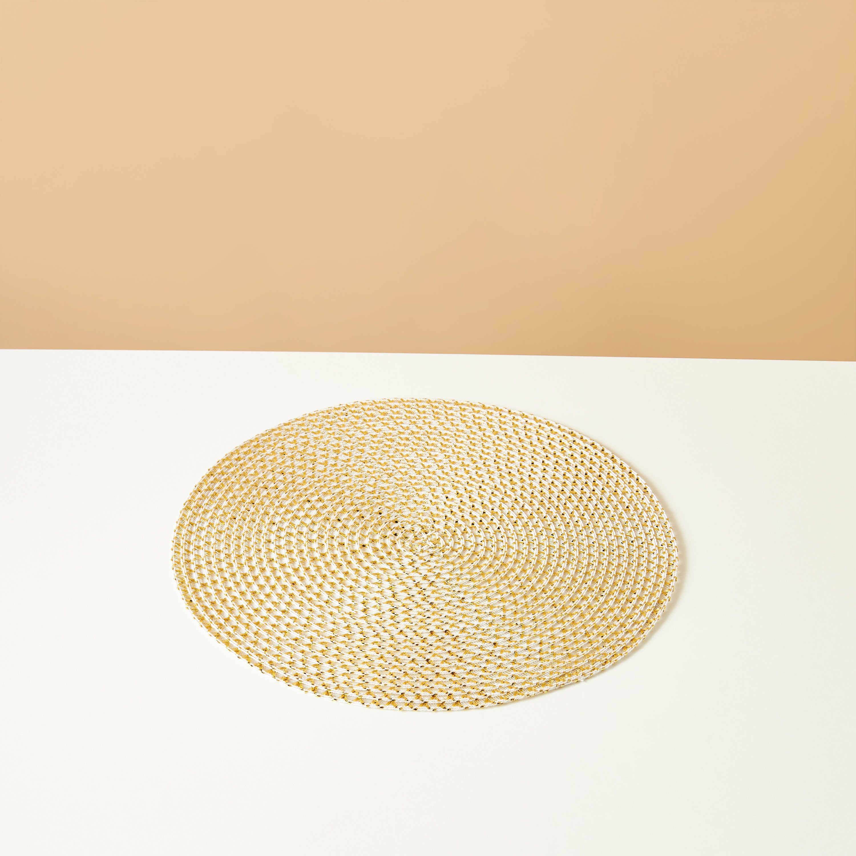 Textured Round Placemat - 38 cms-household-dining-tablelinen-placemats-image-2