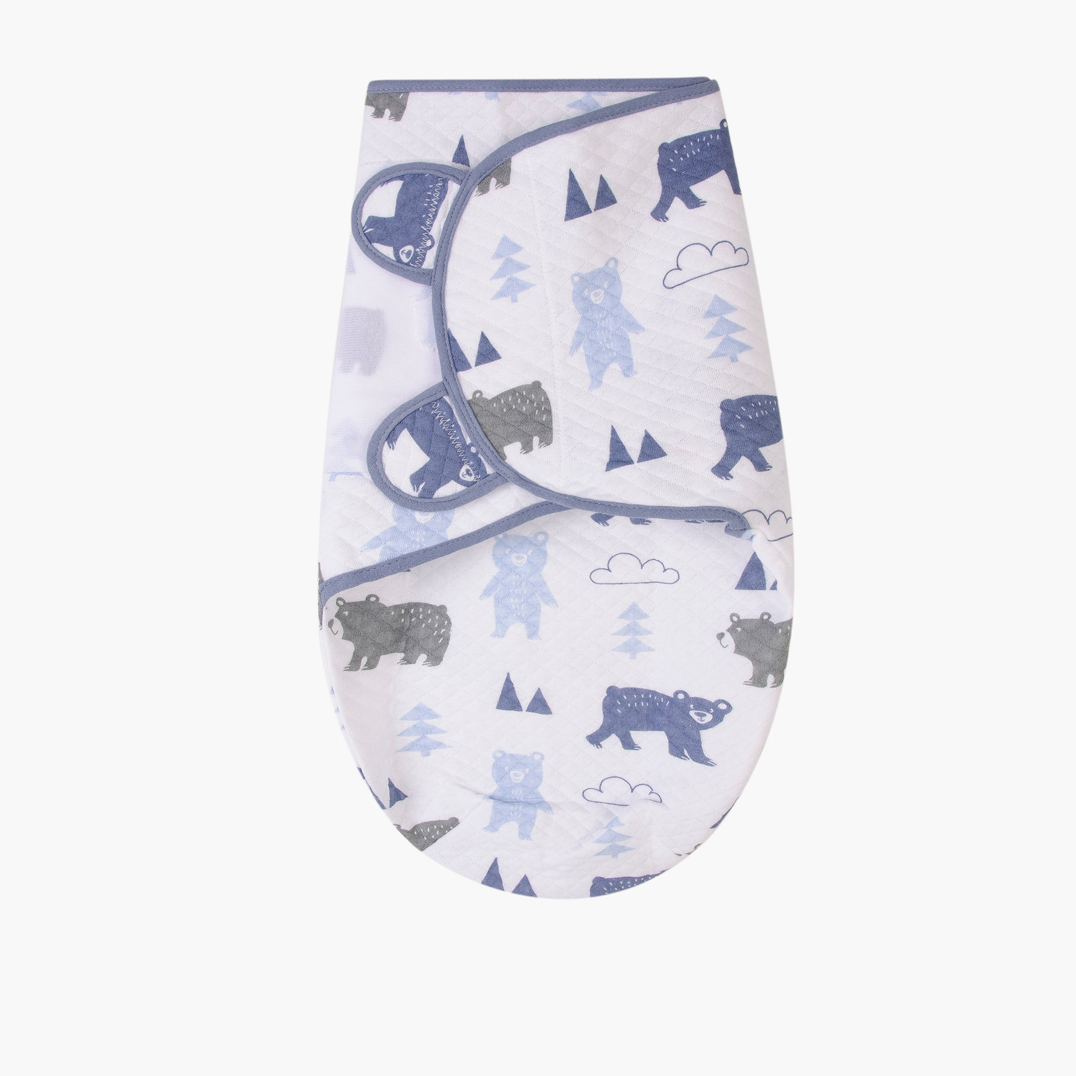 Shop Hudson Baby Bear Print Quilted Swaddle Wrap 44x22 cms