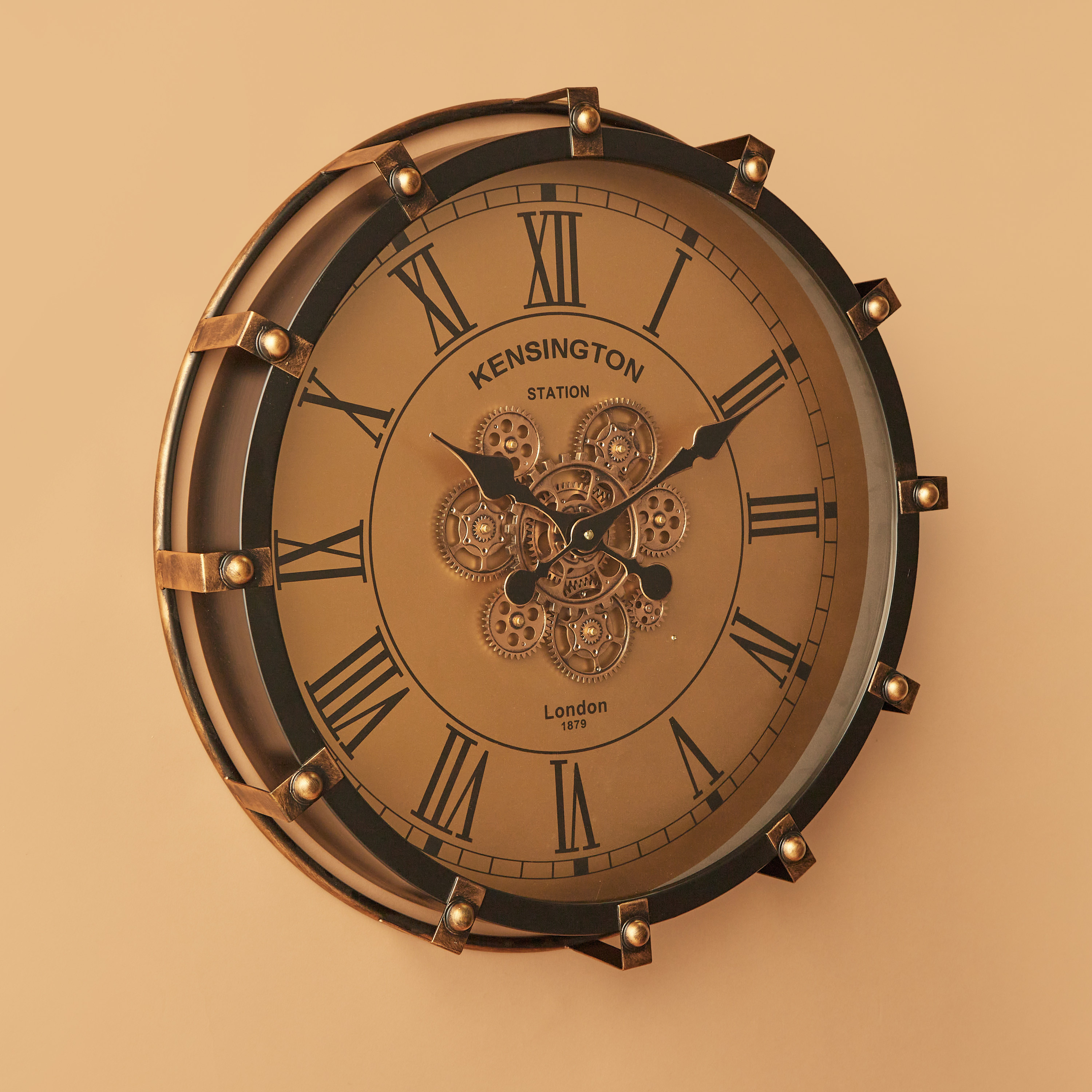Metallic Round Wall Clock-household-walldecorandmirrors-clocks-image-2
