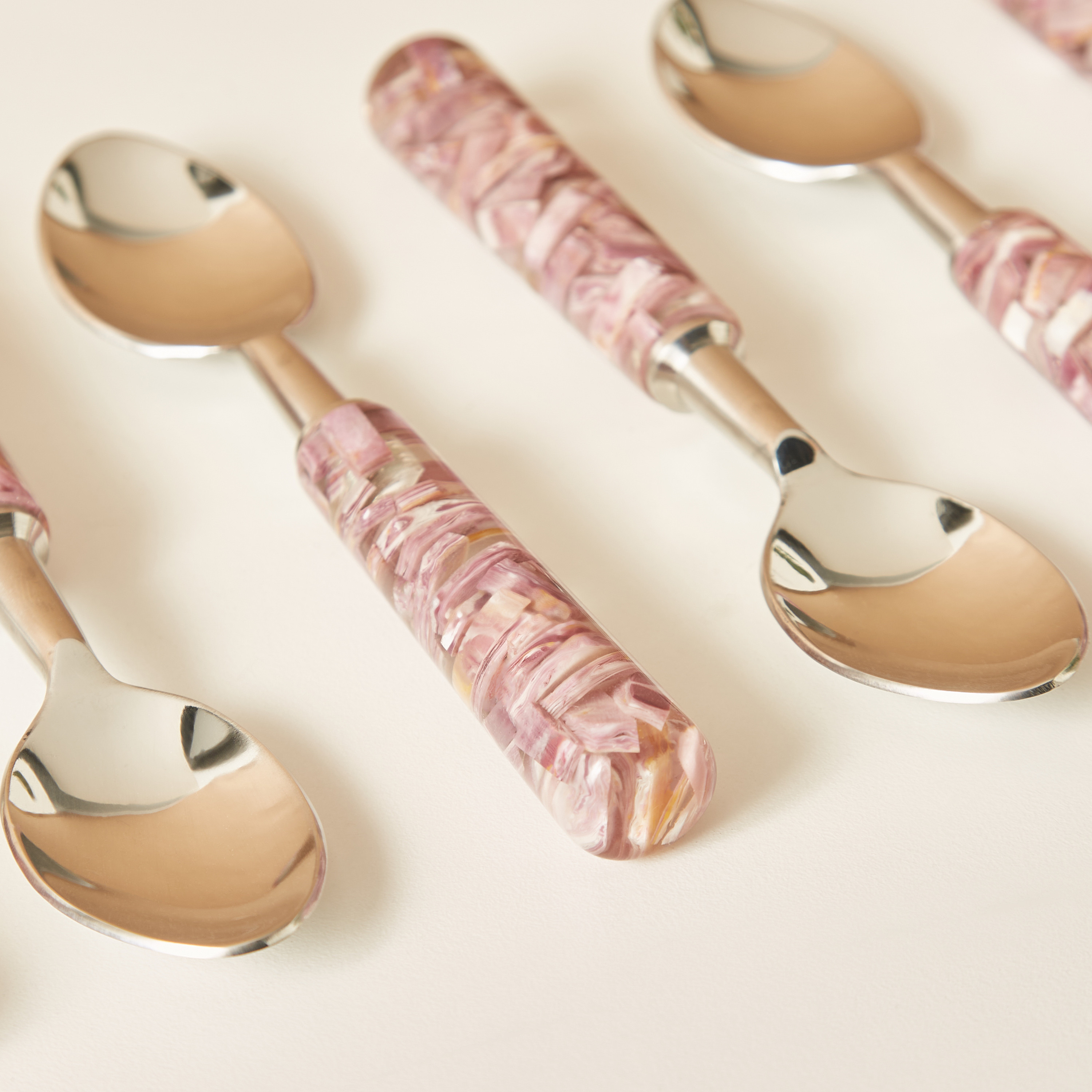 ملاعق ستانلس ستيل بطبعات رخامية - طقم 6 قطع-household-dining-cutlery-cutlerysets-image-3