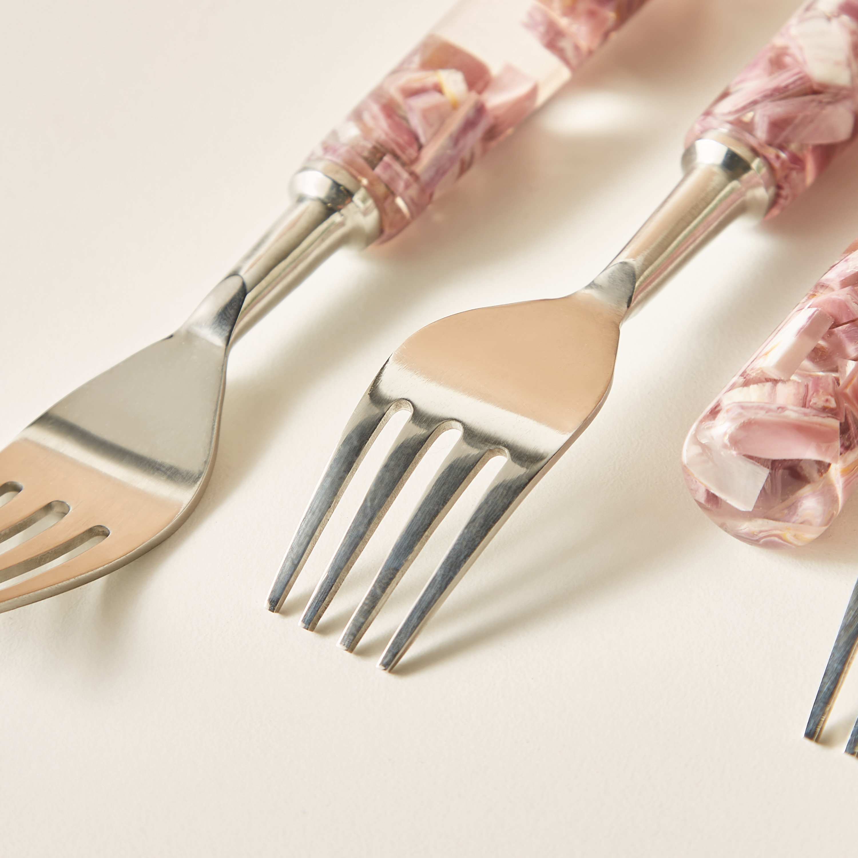 شوك ستانلس ستيل بطبعات رخامية - طقم 6 قطع-household-dining-cutlery-cutlerysets-image-4