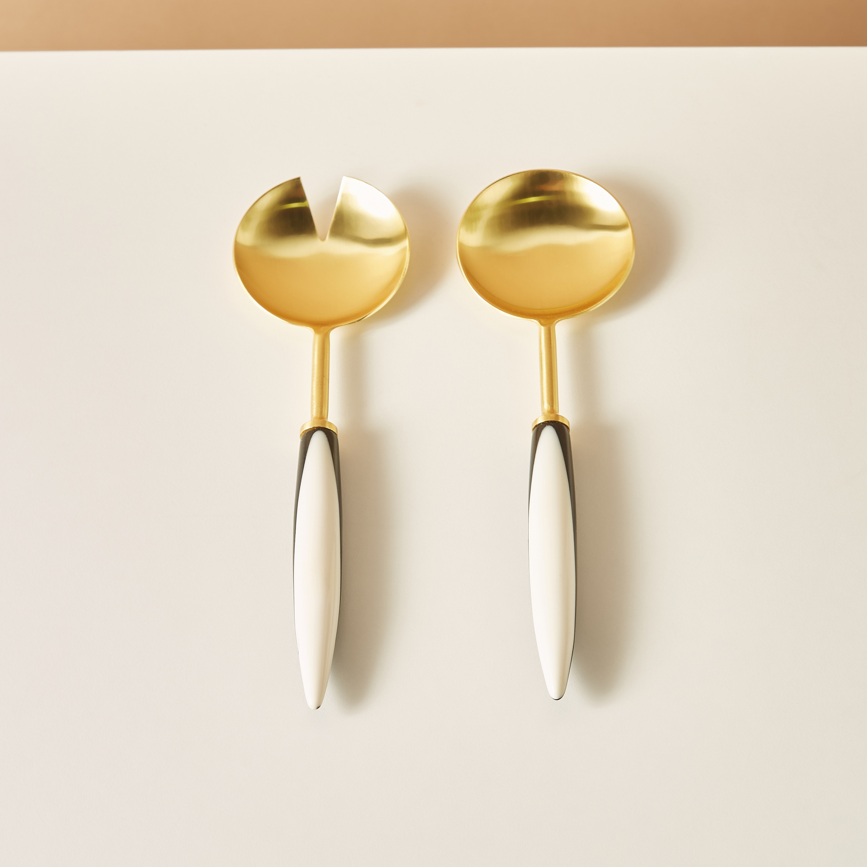 طقم تقديم سلطة ستانلس ستيل ميتاليك - قطعتين-household-dining-cutlery-cutlerysets-image-2
