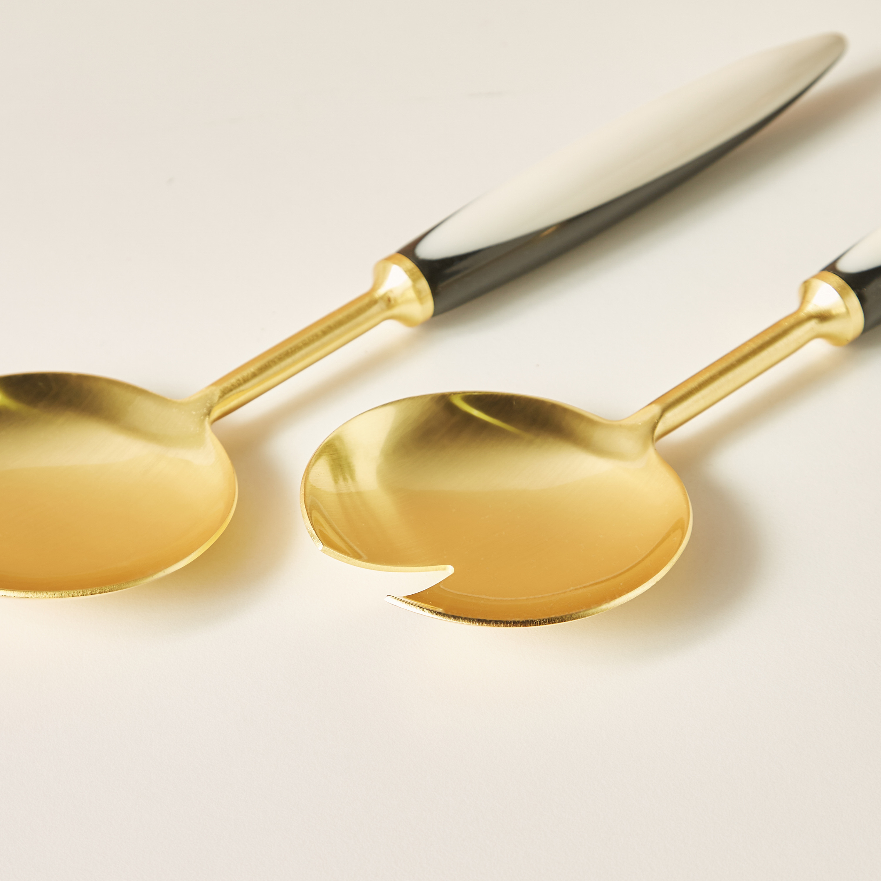 طقم تقديم سلطة ستانلس ستيل ميتاليك - قطعتين-household-dining-cutlery-cutlerysets-image-3