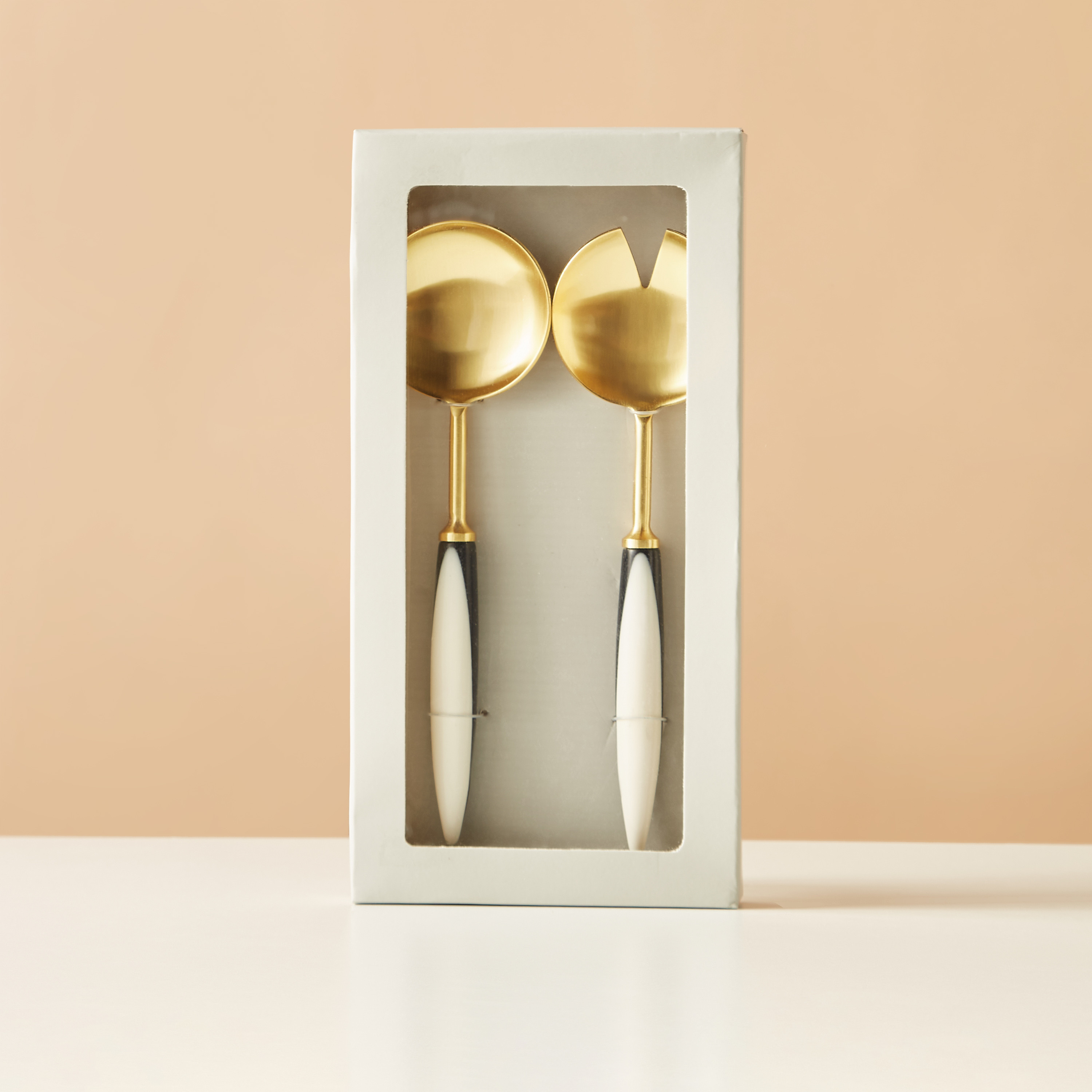 طقم تقديم سلطة ستانلس ستيل ميتاليك - قطعتين-household-dining-cutlery-cutlerysets-image-5