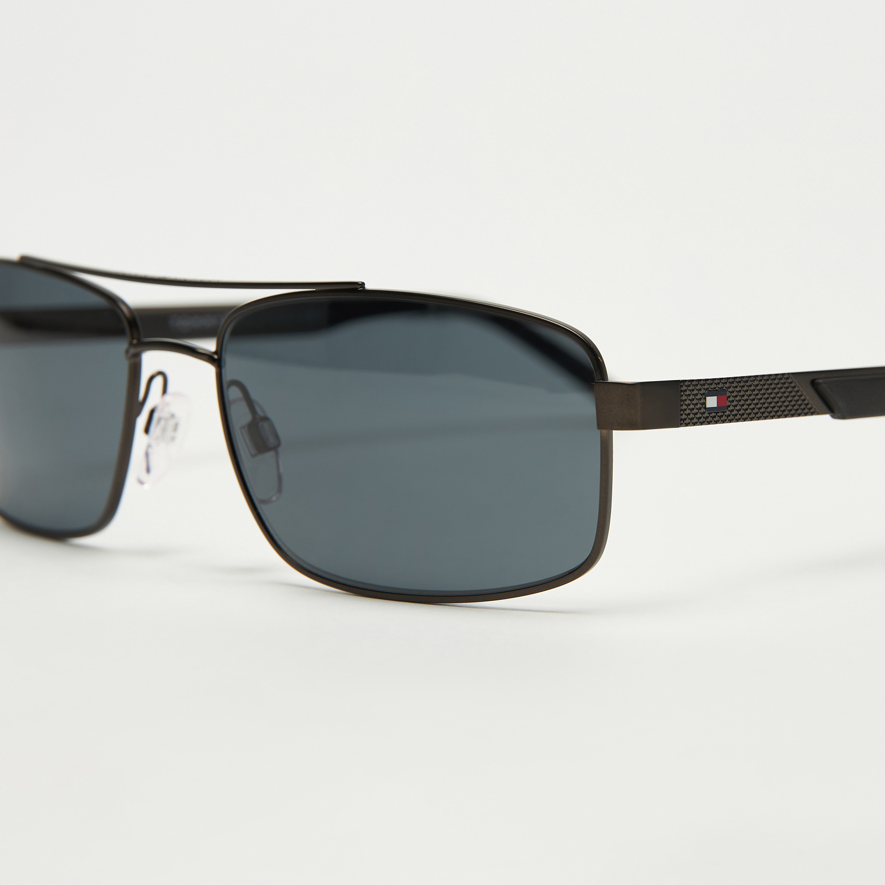 Tommy Hilfiger Men's UV Protected Grey Lens 59 mm Navigator Sunglasses | 202487-men-sunglasses-image-7