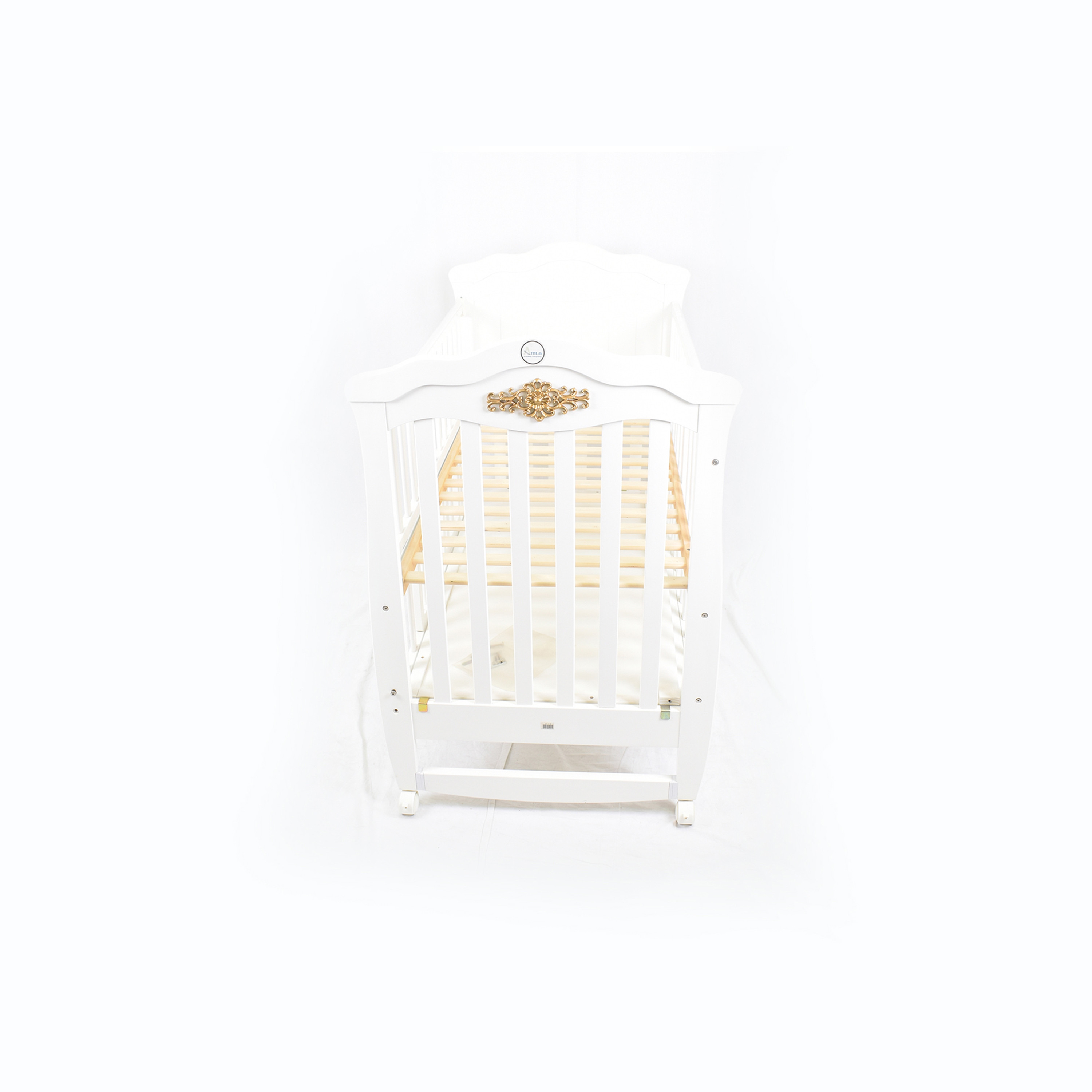 Amla Solid Wooden Crib, White-baby-nursery-furniture-cribsandbeds-babycribs-image-3