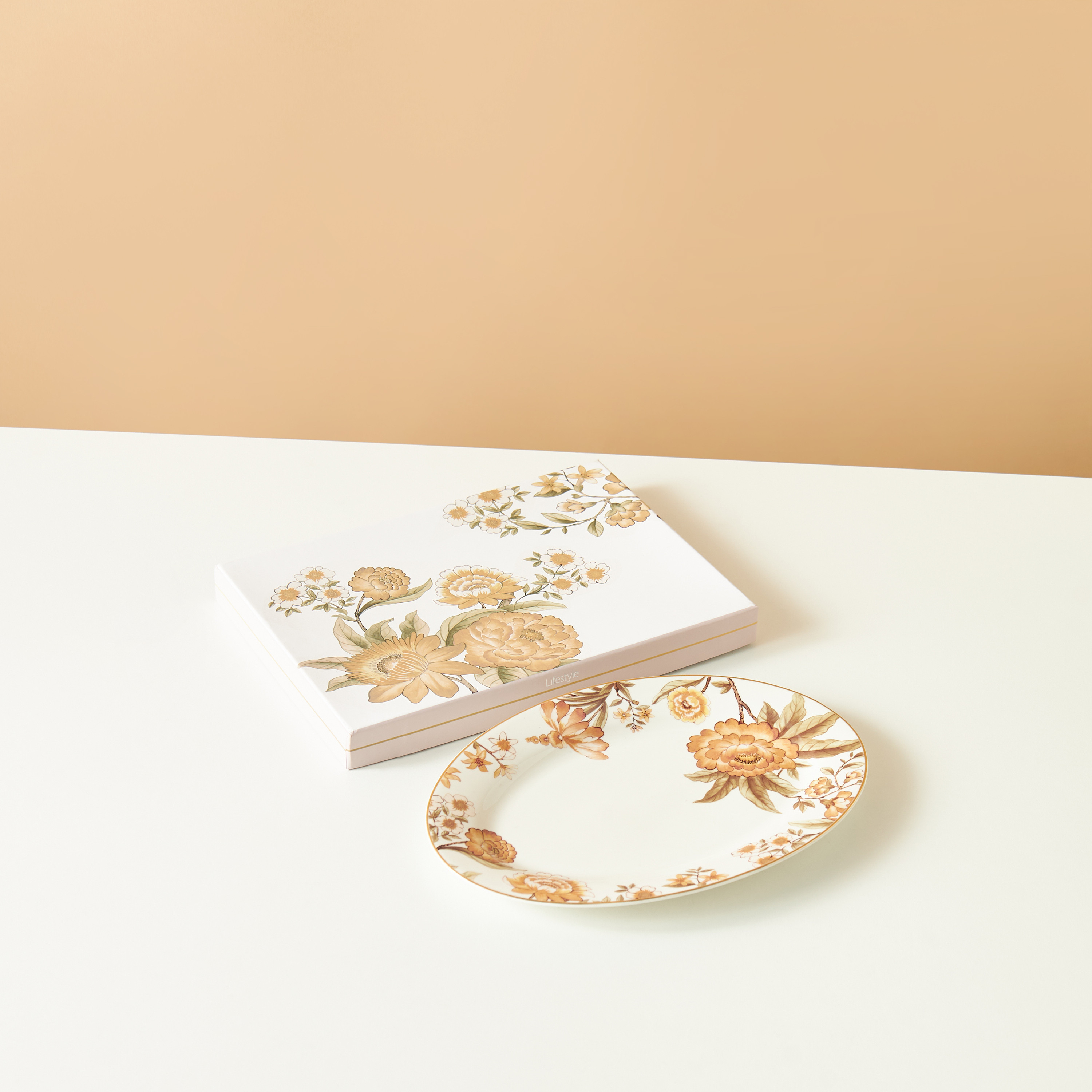 صحن تقديم بيضاوي خزف صيني بطبعات أزهار - 10 سم-household-dining-serveware-servingplatters-image-2