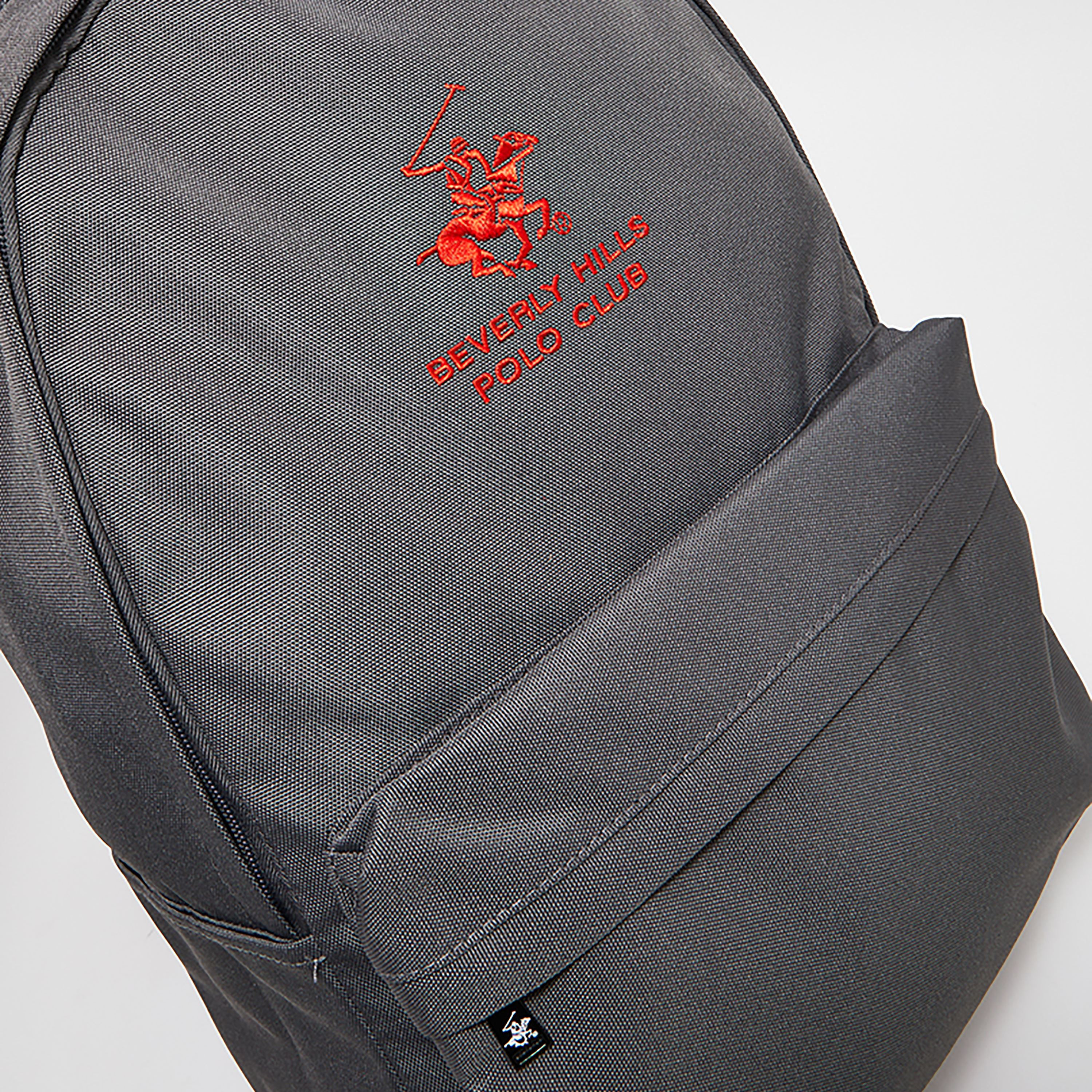 حقيبة ظهر صلبة من بيفرلي هيلز بولو كلوب مع حامل زجاجة جانبي باللون الرمادي-school-bagsandbackpacks-backpacks-image-3