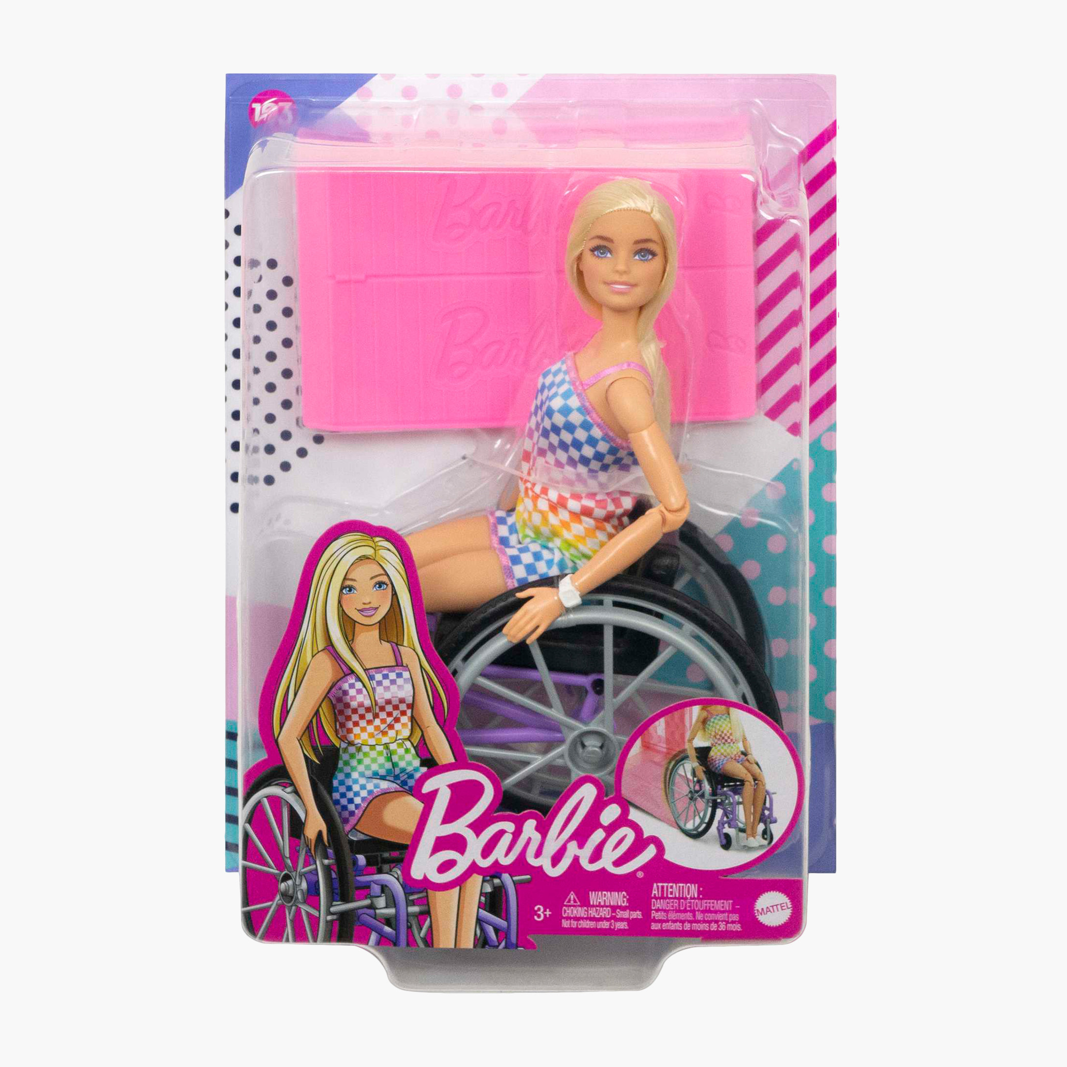 دمية باربي فاشونيستاس شقراء بأفرول قوس قزح مع كرسي متحرك ومنحدر وإكسسوارات من باربي-toys-dollsandplaysets-dollplaysets-image-6