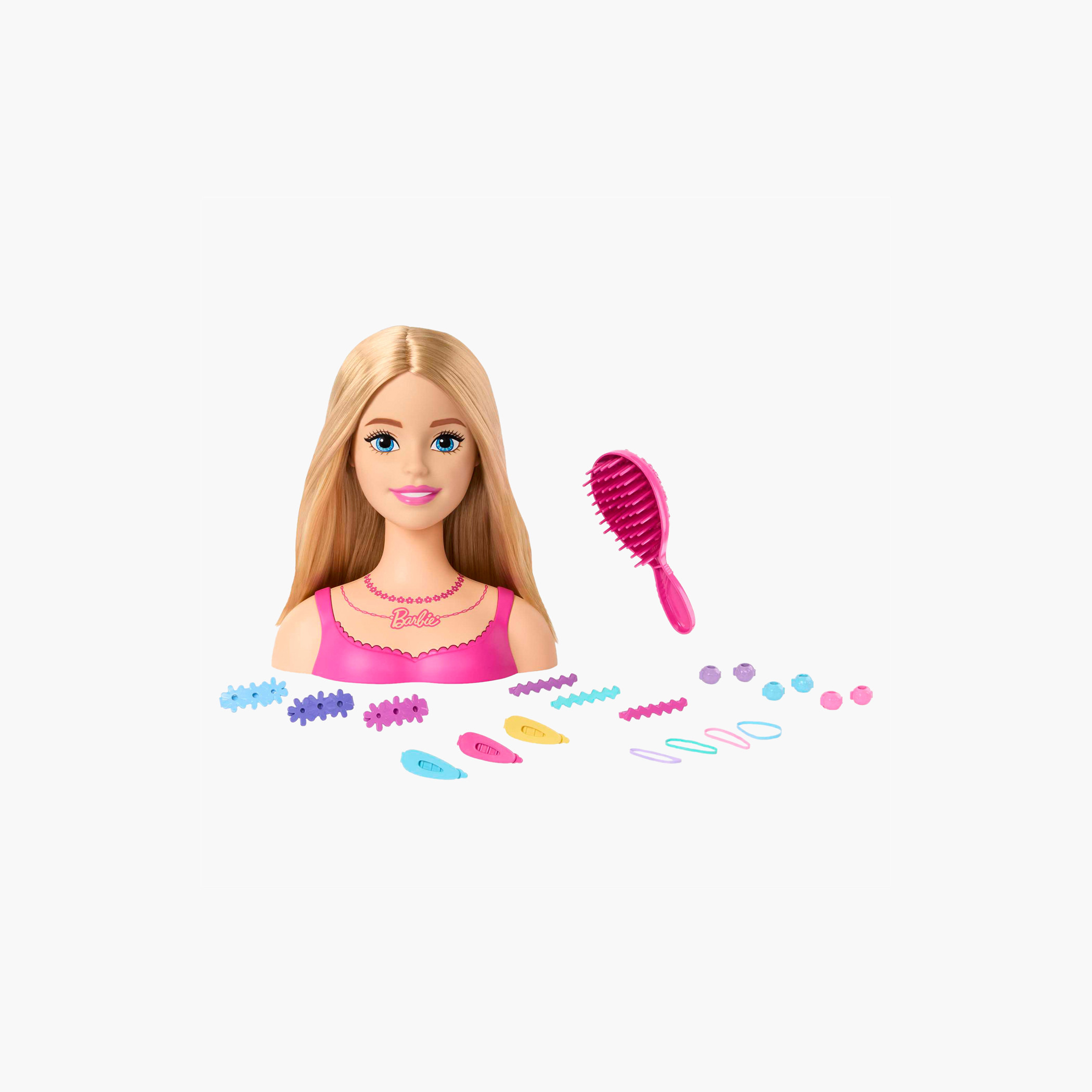 Barbie Doll Styling Head, Blond Hair with 20 Colorful Accessories, Doll Head for Hair Styling-toys-dollsandplaysets-dollplaysets-image-1
