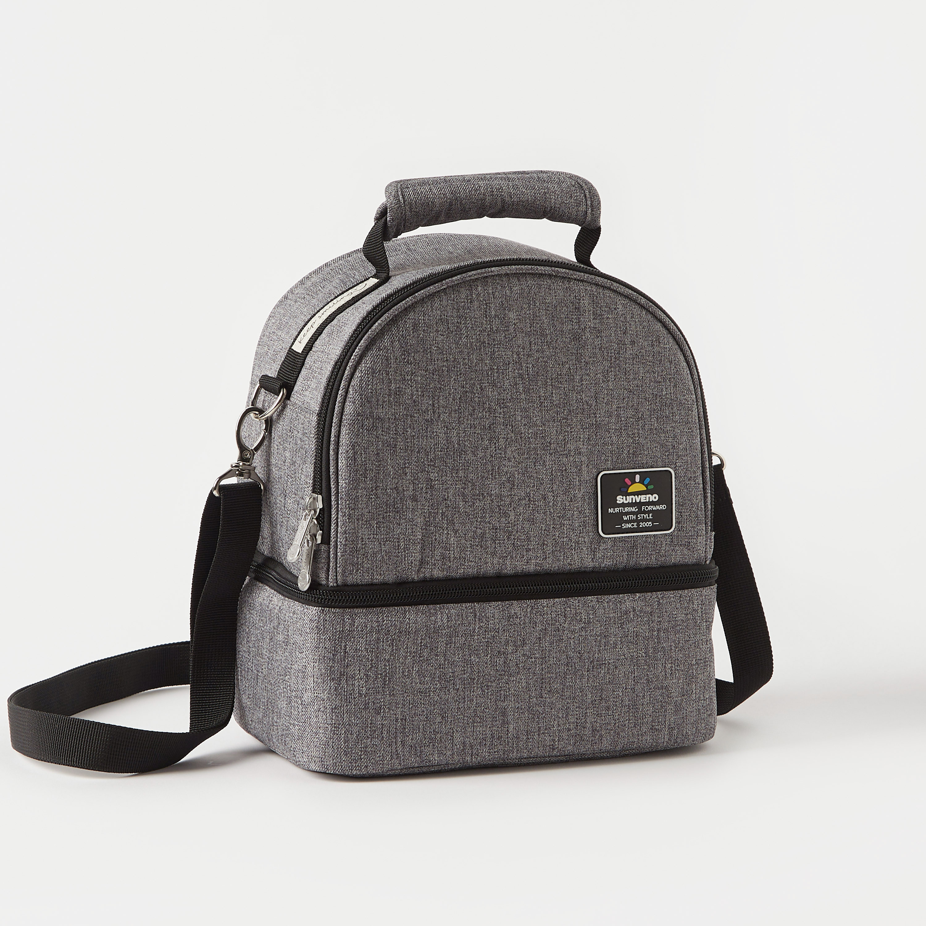 Sunveno Solid Lunch Bag with Detachabe Strap and Zip Closure-school-lunchessentials-lunchbags-image-2