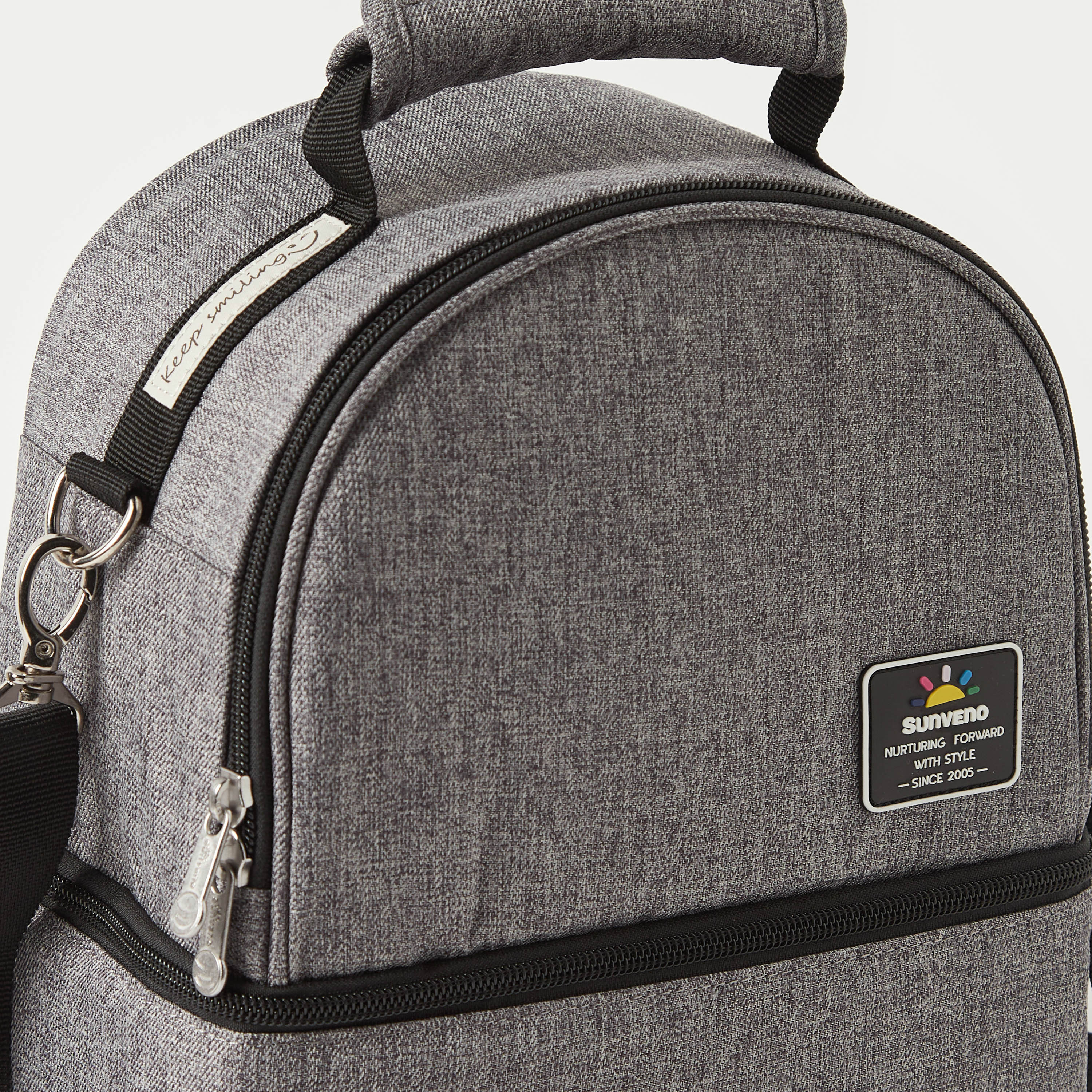Sunveno Solid Lunch Bag with Detachabe Strap and Zip Closure-school-lunchessentials-lunchbags-image-3