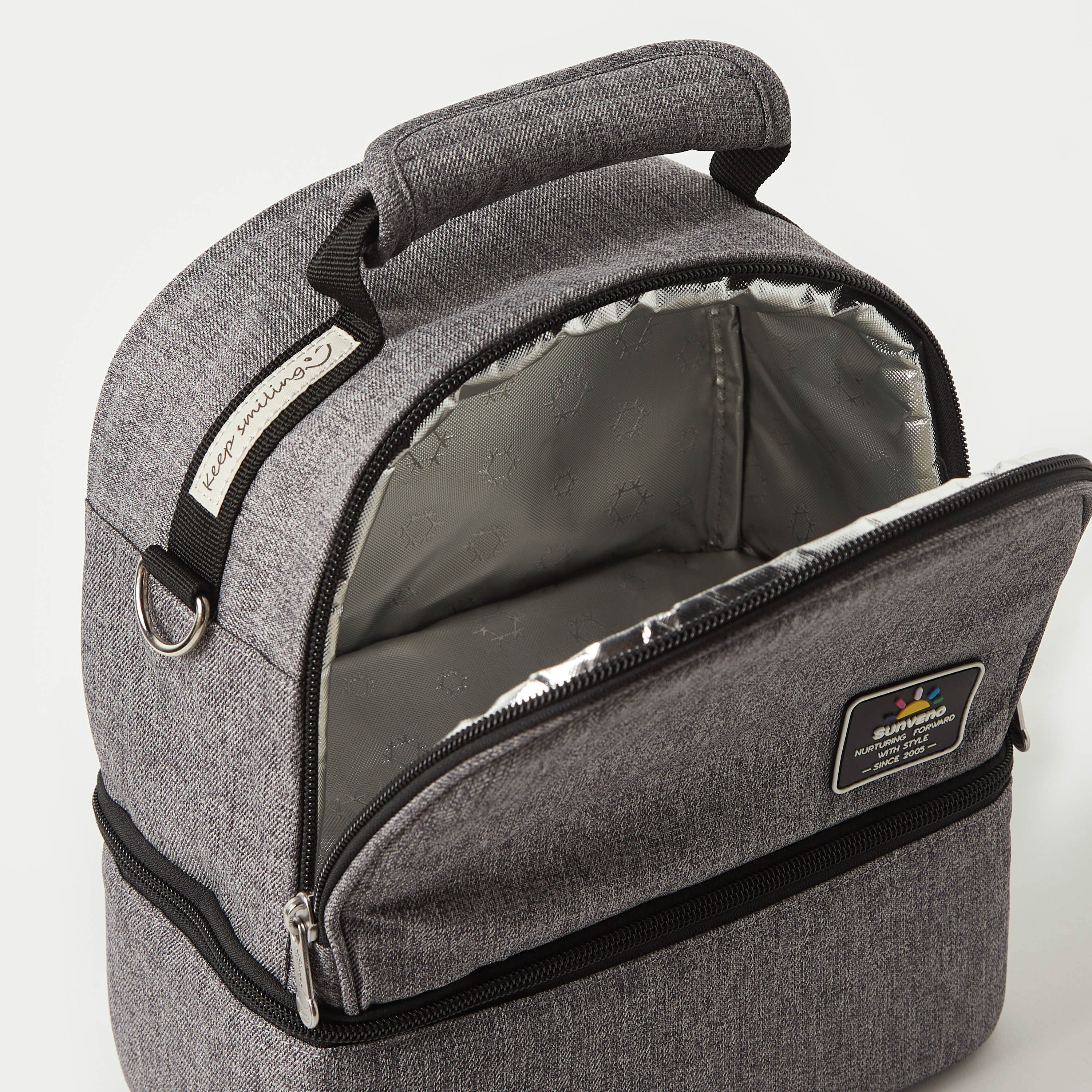 Sunveno Solid Lunch Bag with Detachabe Strap and Zip Closure-school-lunchessentials-lunchbags-image-5