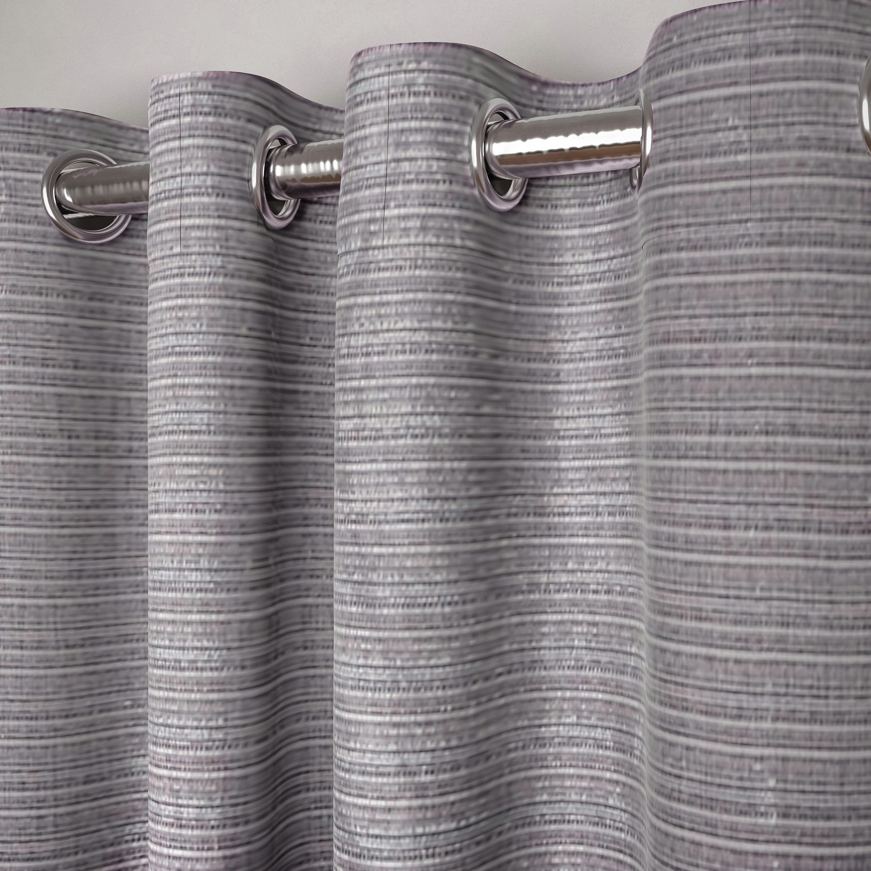 Striped 2-Piece Curtain with Eyelet Set - 140x240 cms-household-windows-curtains-image-3