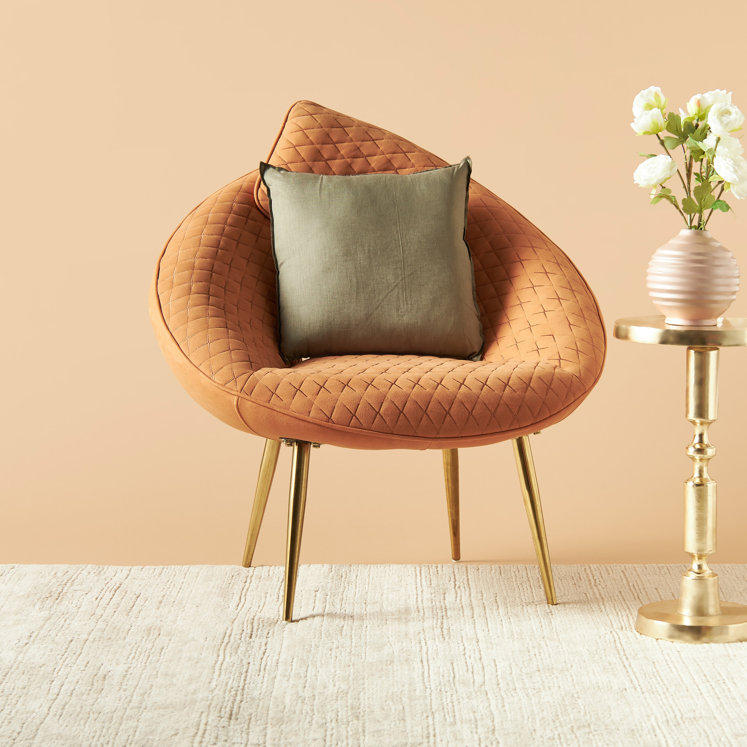 Textured Cushion with Fringe Detail - 45x45 cms-household-cushionsandthrows-filledcushions-decorativecushions-image-1
