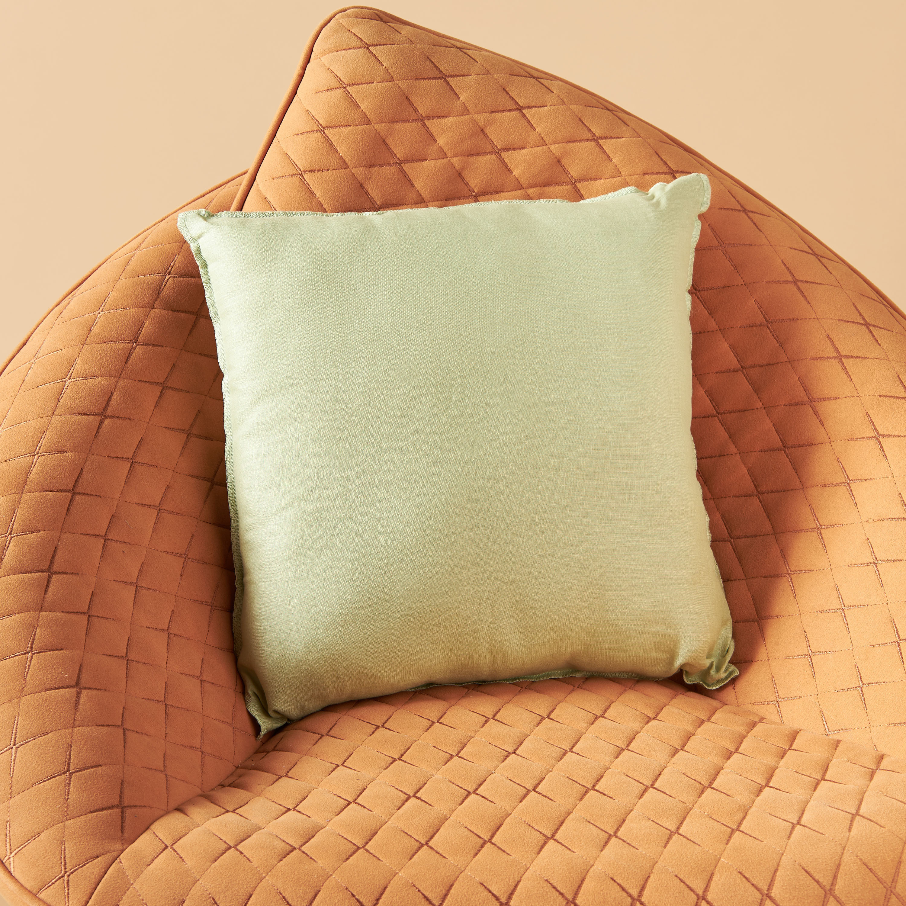 Textured Cushion with Fringe Detail - 45x45 cms-household-cushionsandthrows-filledcushions-decorativecushions-image-2