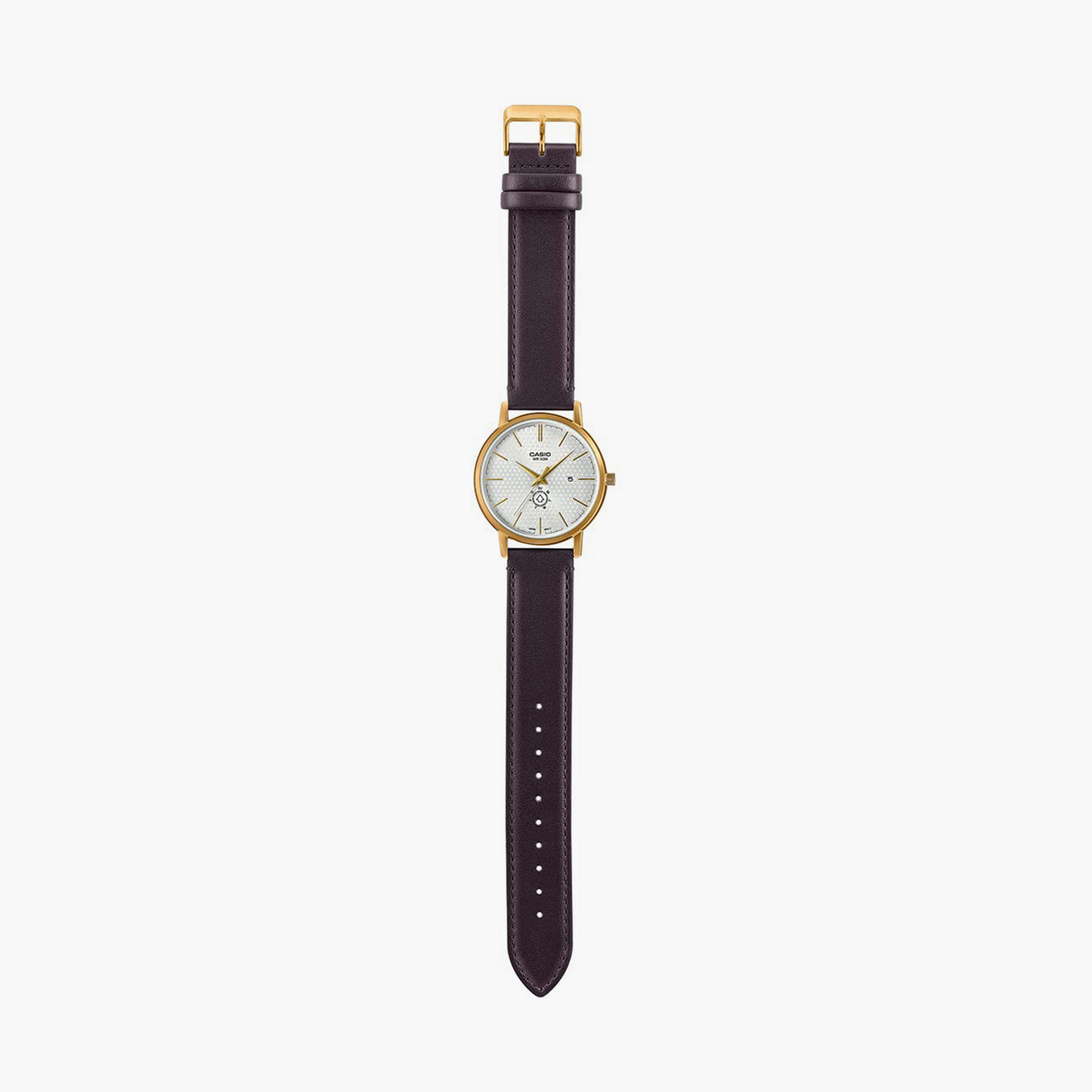Casio Men Maroon Analog Leather Strap Watch | MTP-B125GL-7AVDF | 41 MM-men-watchesandjewellery-watches-image-5