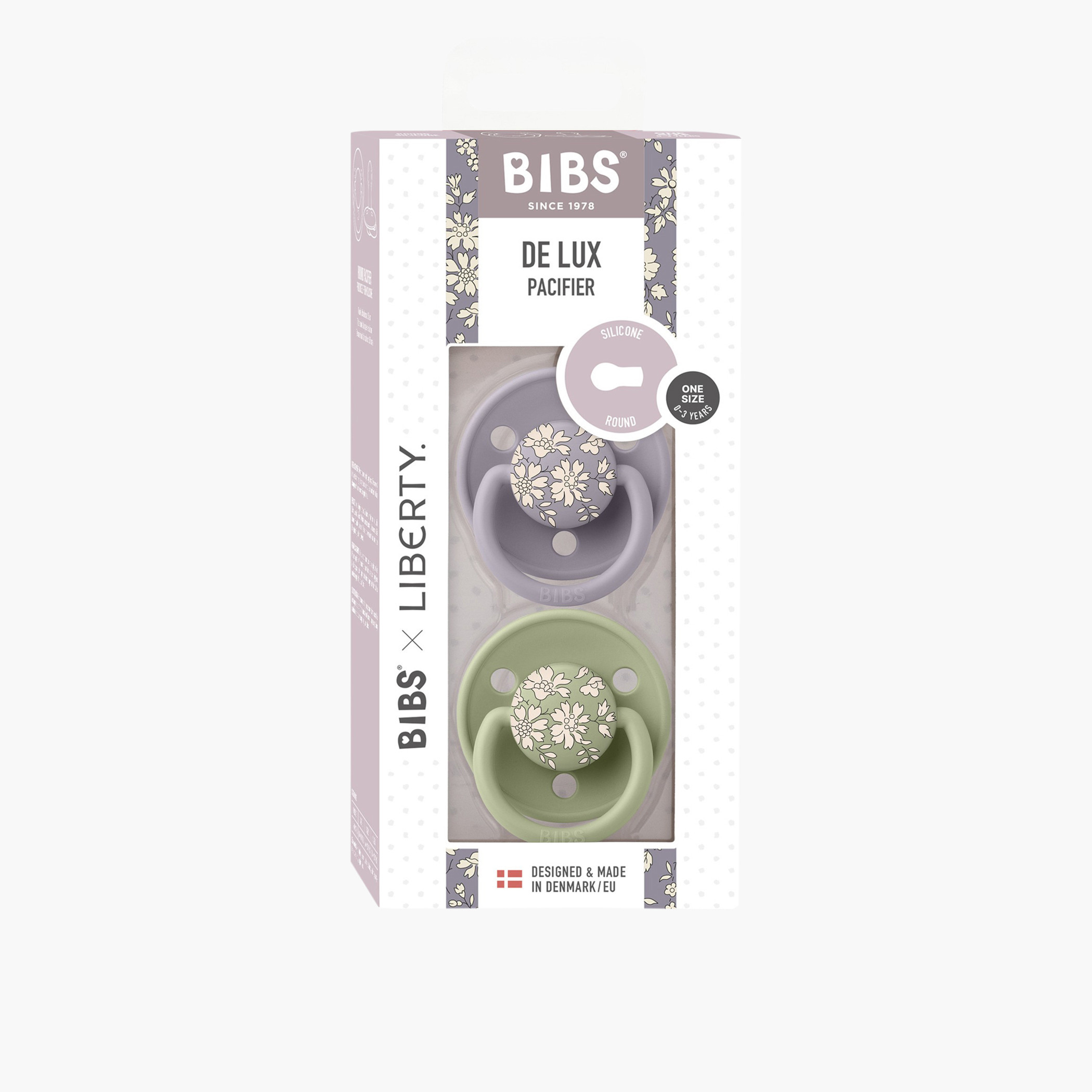 BIBS 2-Piece Liberty De Lux Pacifier Set Size 1 - 0+ months-baby-feeding-pacifiers-image-1