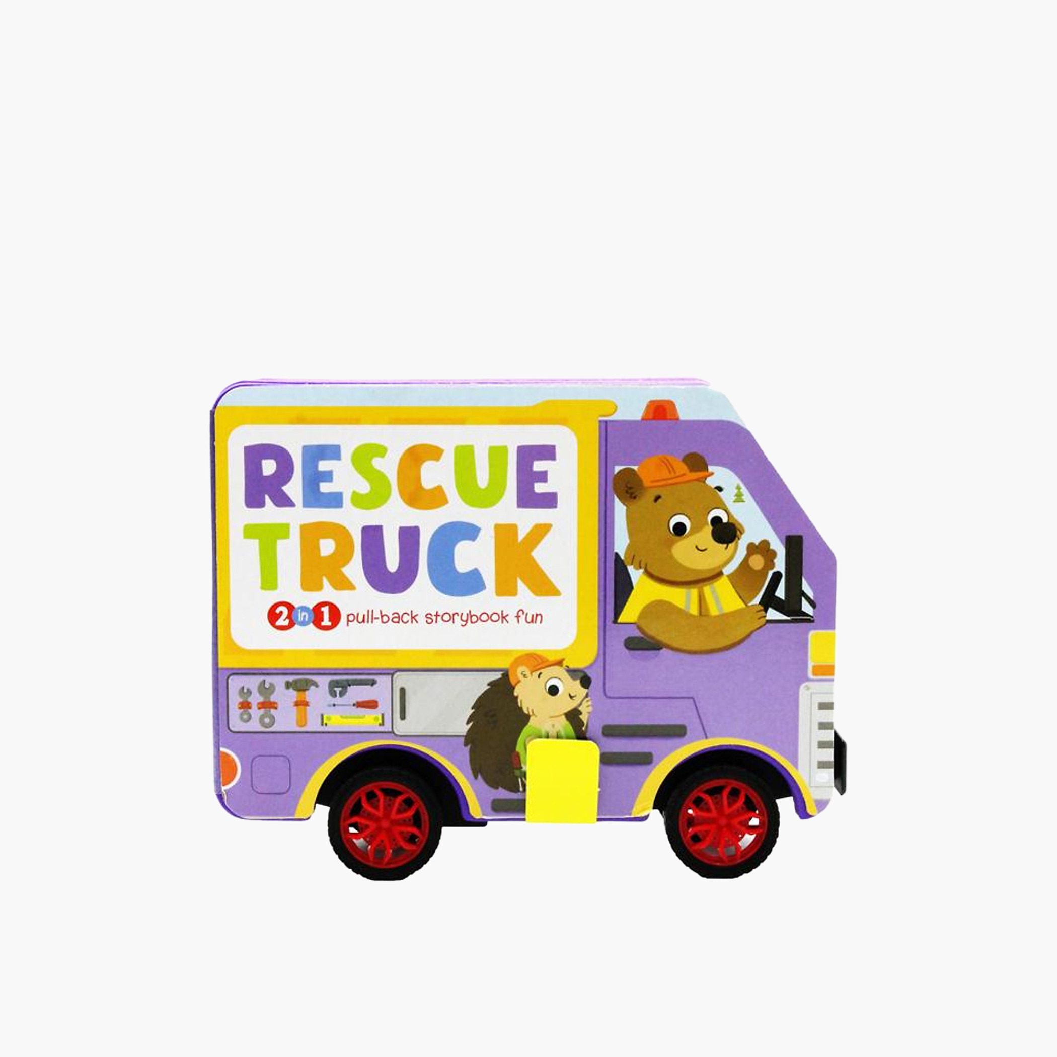 Buy Rescue Truck 2-in-1 Pull-Back Story Book Online | Centrepoint UAE