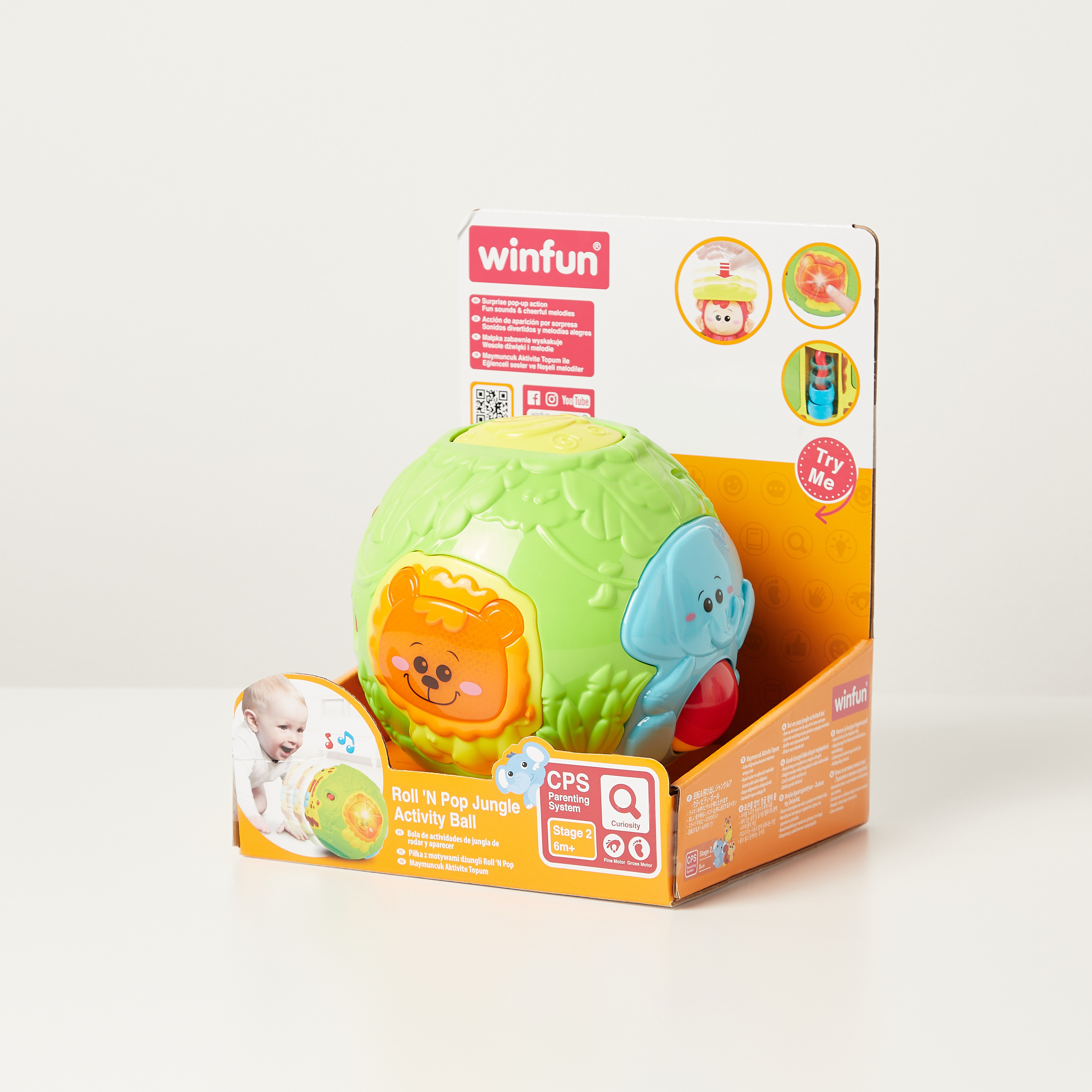 Buy WinFun Roll 'N Pop Jungle Activity Ball for Babies Online in