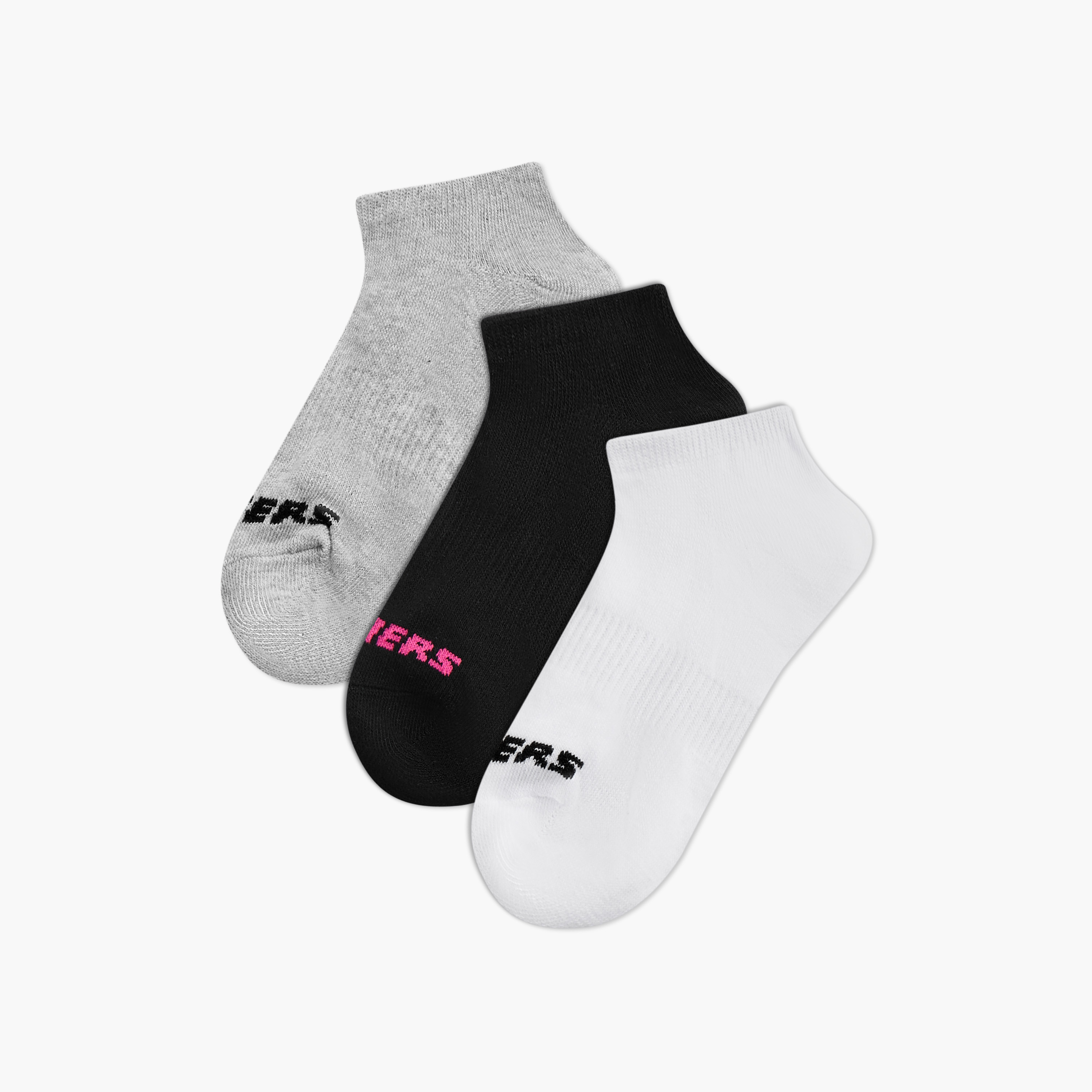 طقم جوارب بطول الكاحل وطبعات شعار من سكيتشيرز عدد 3-girls-accessories-socks-image-1