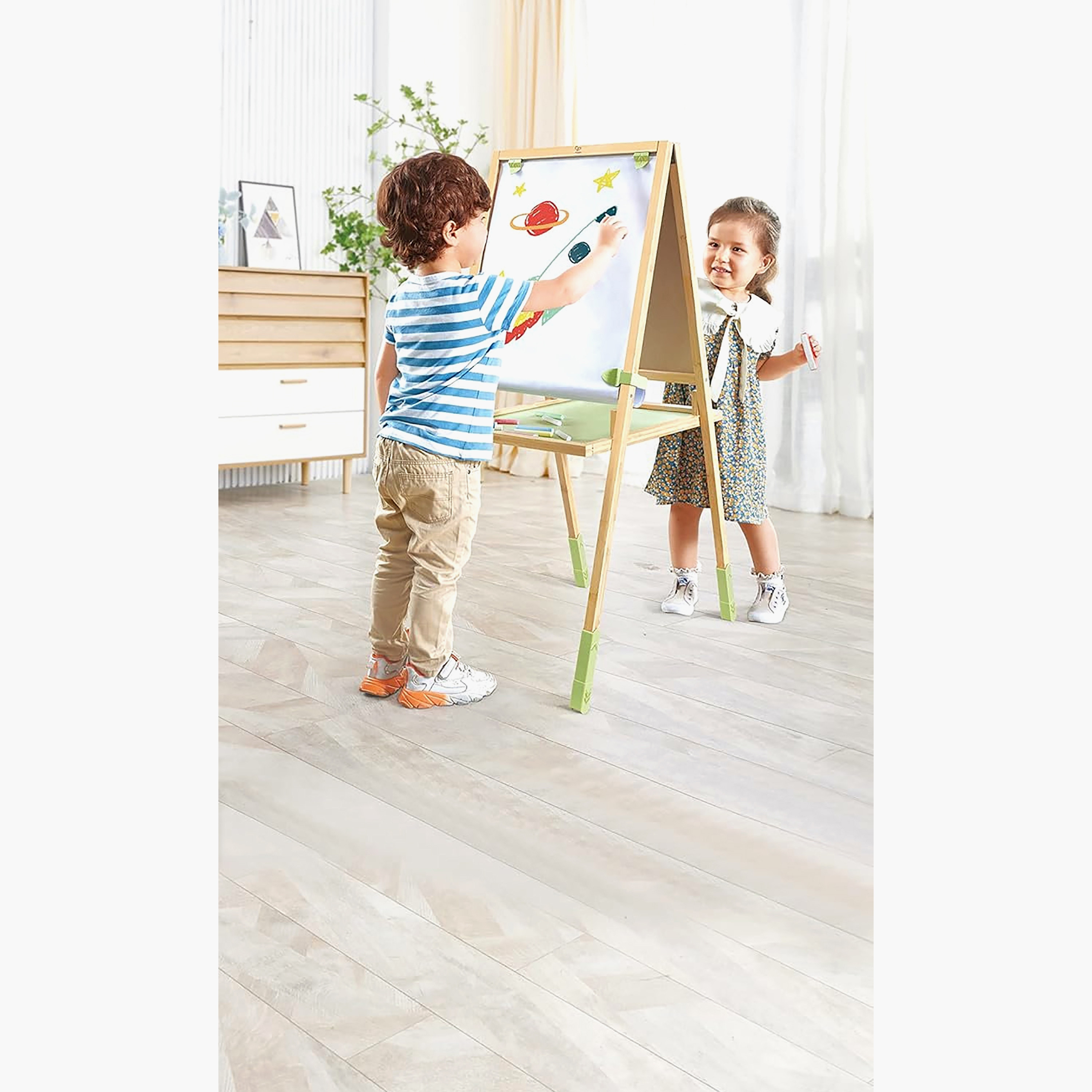 Hape Step Up Bamboo Easel Playset-school-artsandcrafts-image-4
