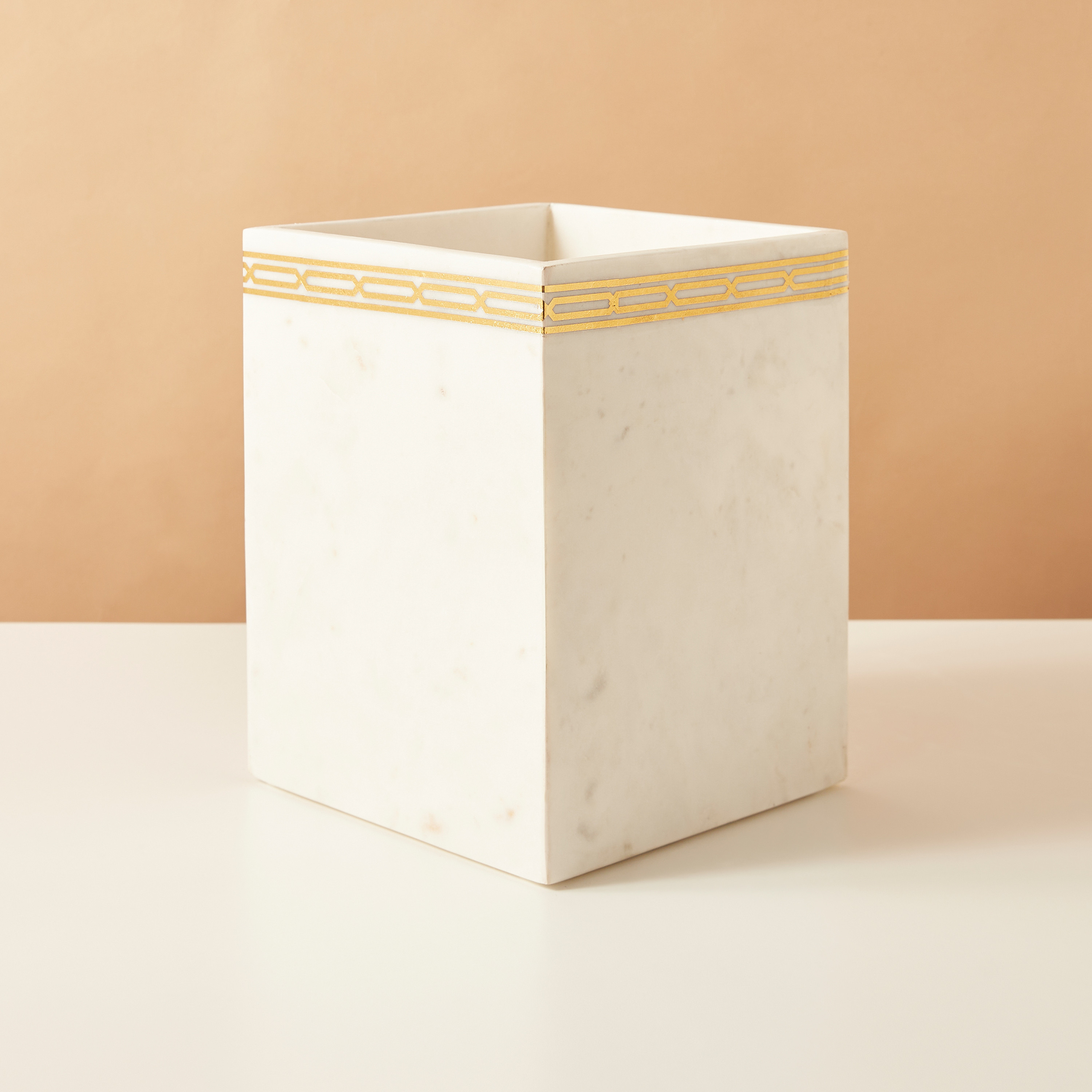 Gia Como Marble Waste Bin-household-bathandlaundry-wastebinsandaccessories-image-2
