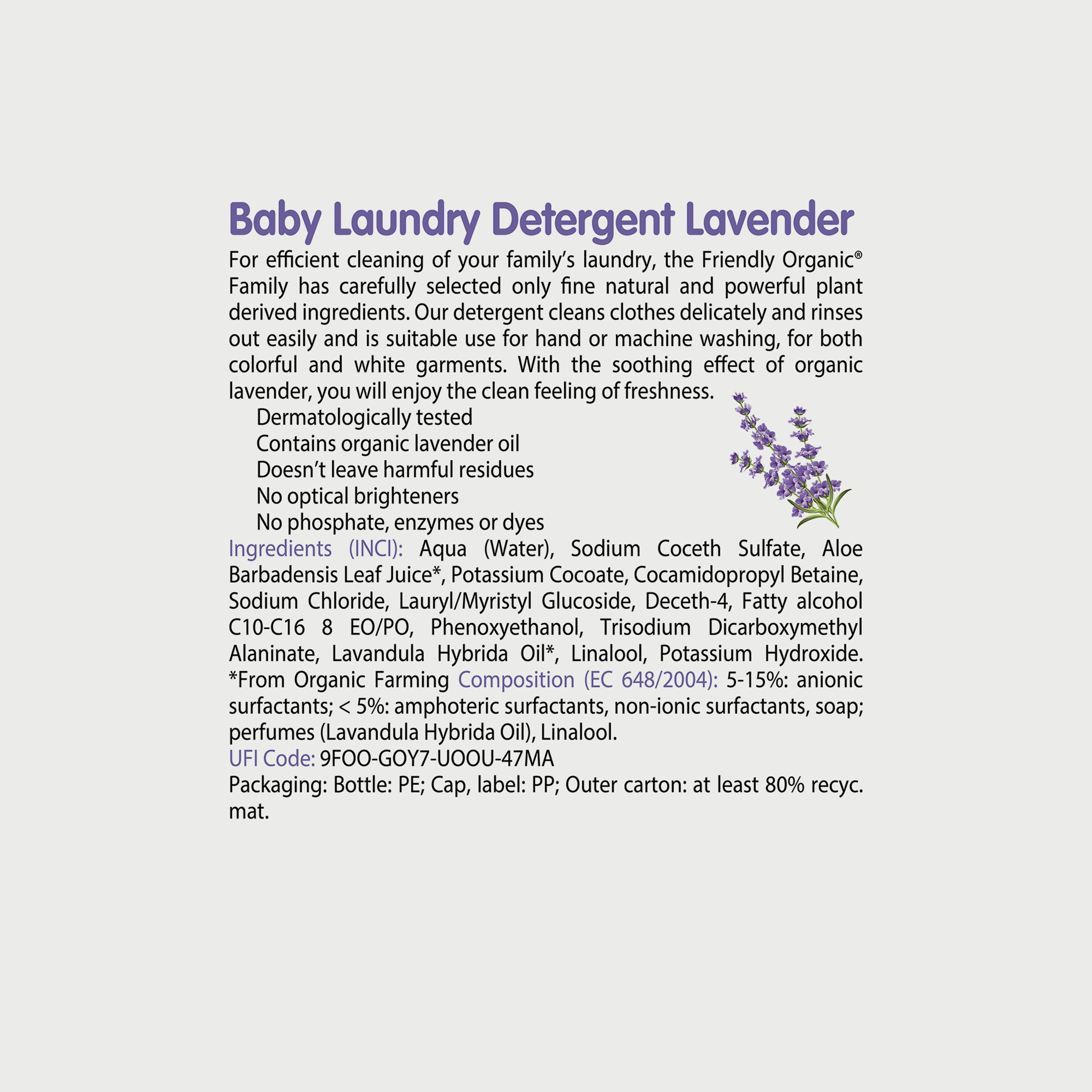 Friendly Organic Laundry Detergent, Lavender, 1L-baby-feeding-cleaningliquids-image-2