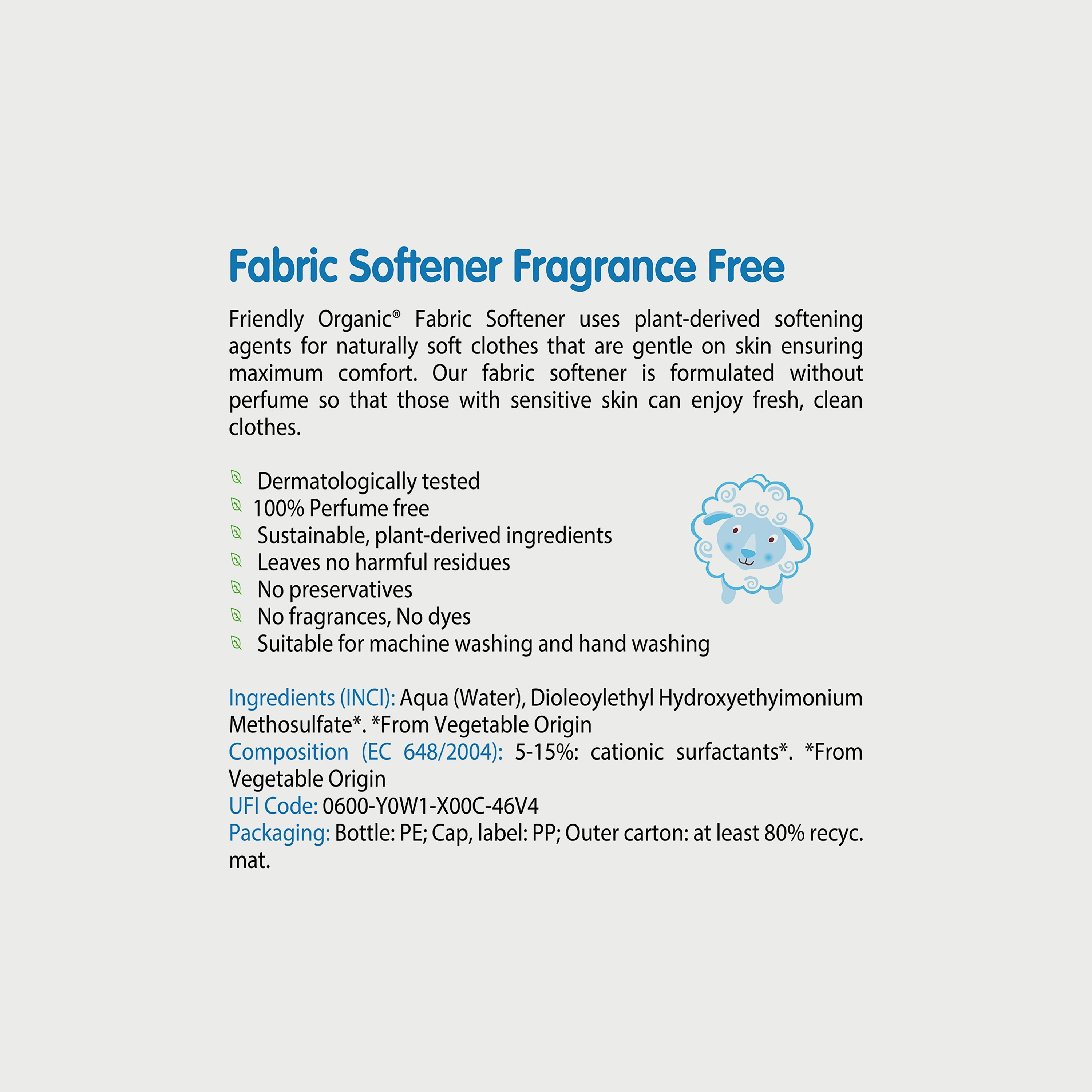 Friendly Organic Fragrance Free Fabric Softener, 750 ml-baby-feeding-cleaningliquids-image-2