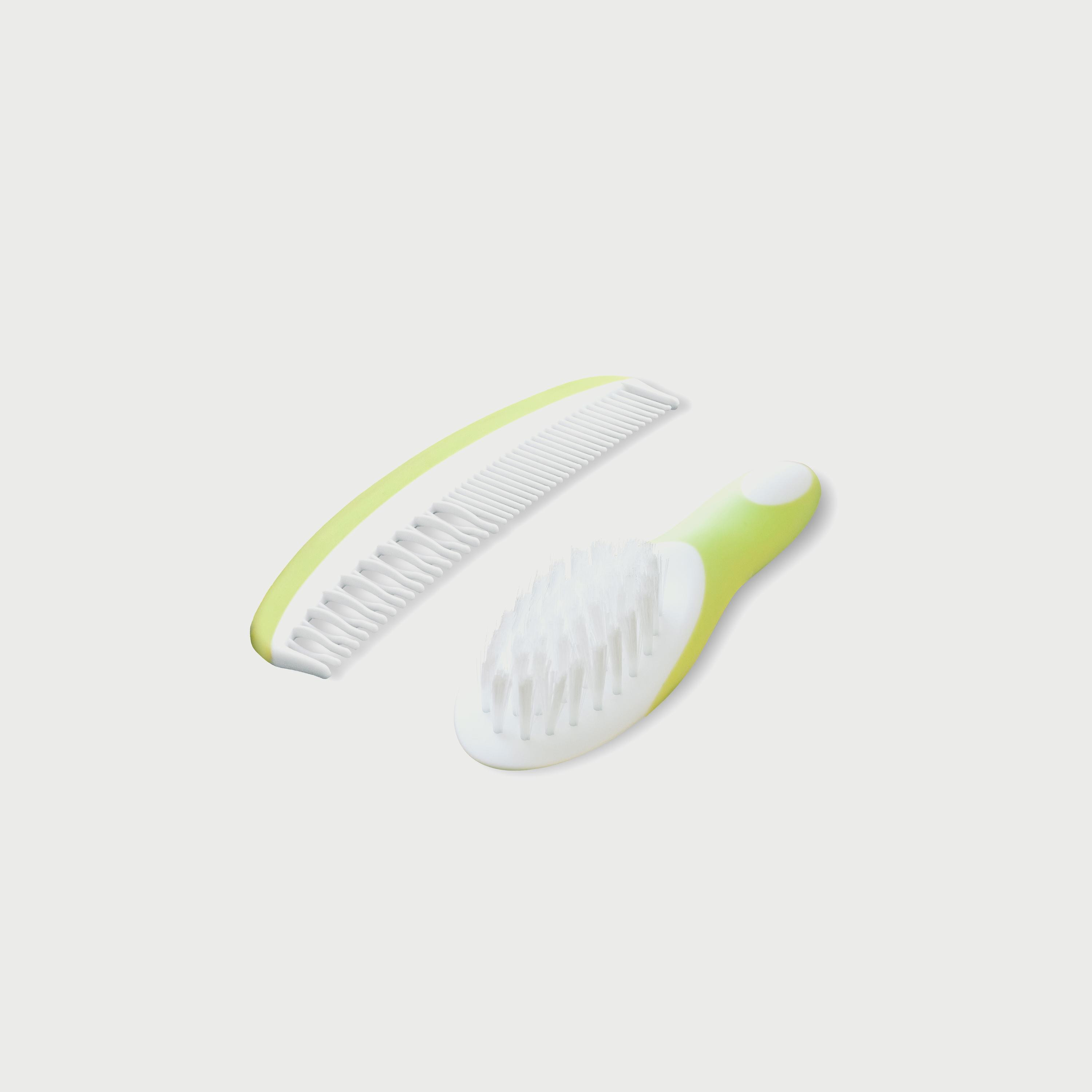 Moon Ergonomic Infant Brush Comb Set Grooming Set, Multi-Color-baby-bathandcare-hairbodyskincare-image-1