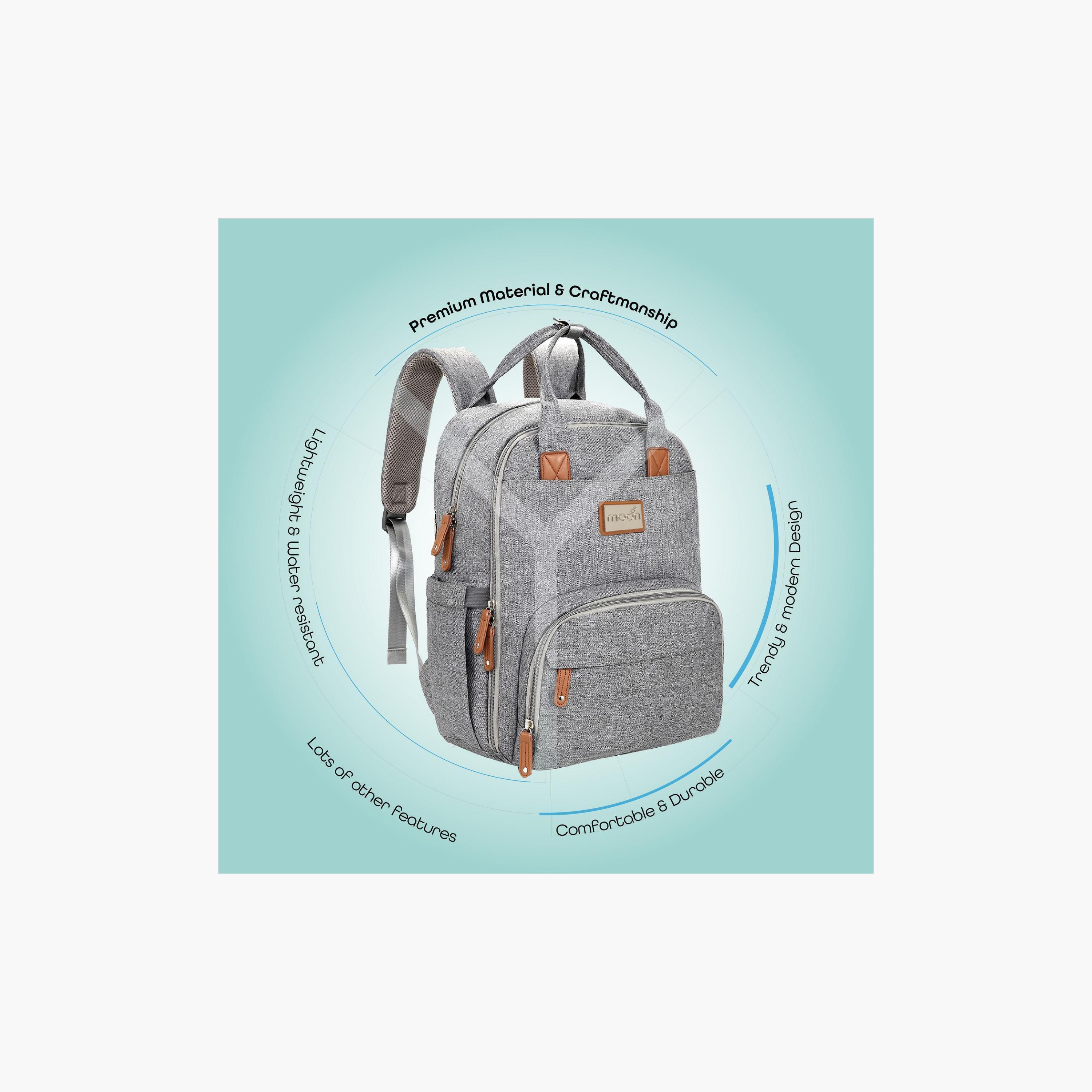 Moon Kary Me Diaper Backpack with Adjustable Straps and Zip Closure-baby-diapering-diaperbags-image-2