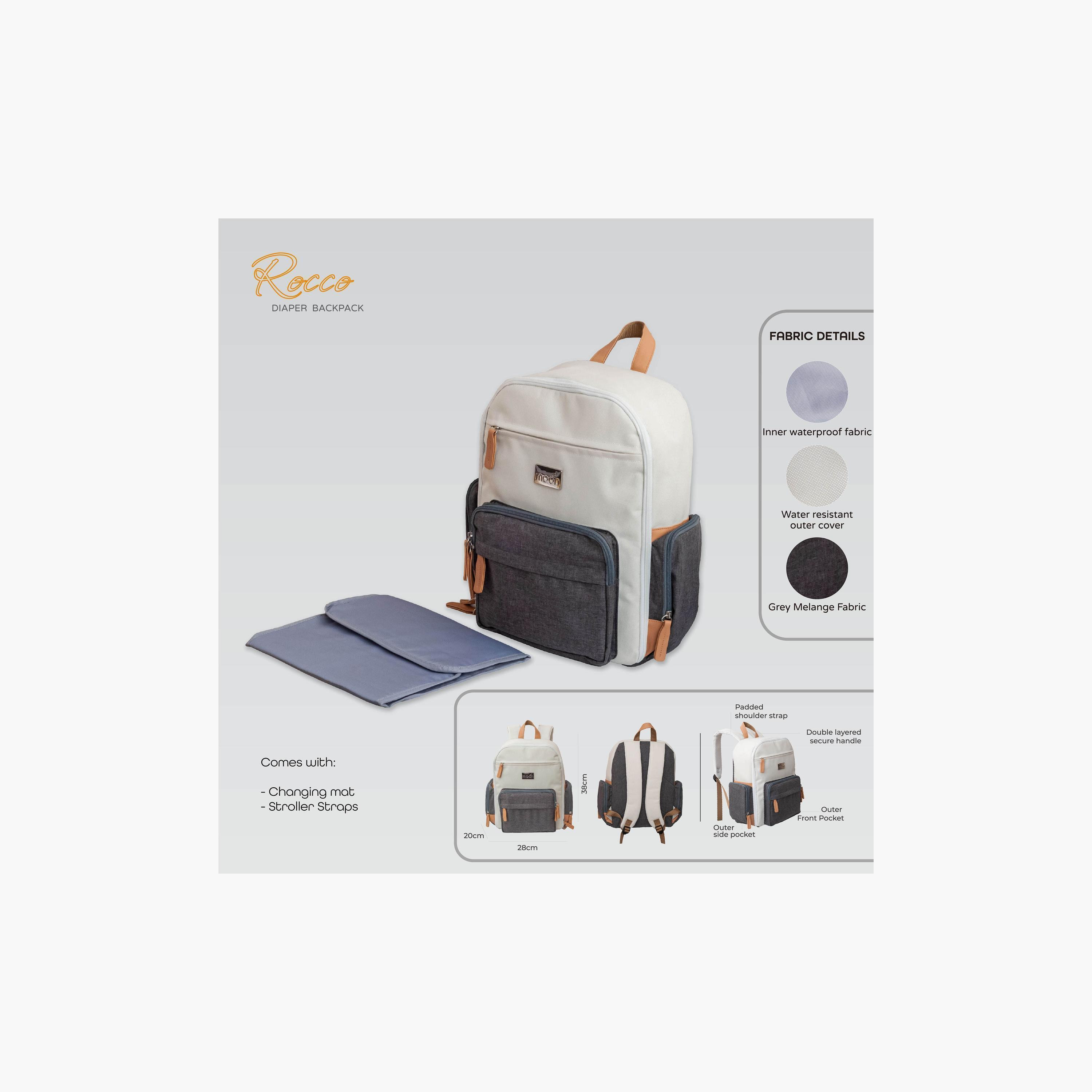 Moon Rocco Diaper Backpack with Adjustable Straps-baby-diapering-diaperbags-image-2