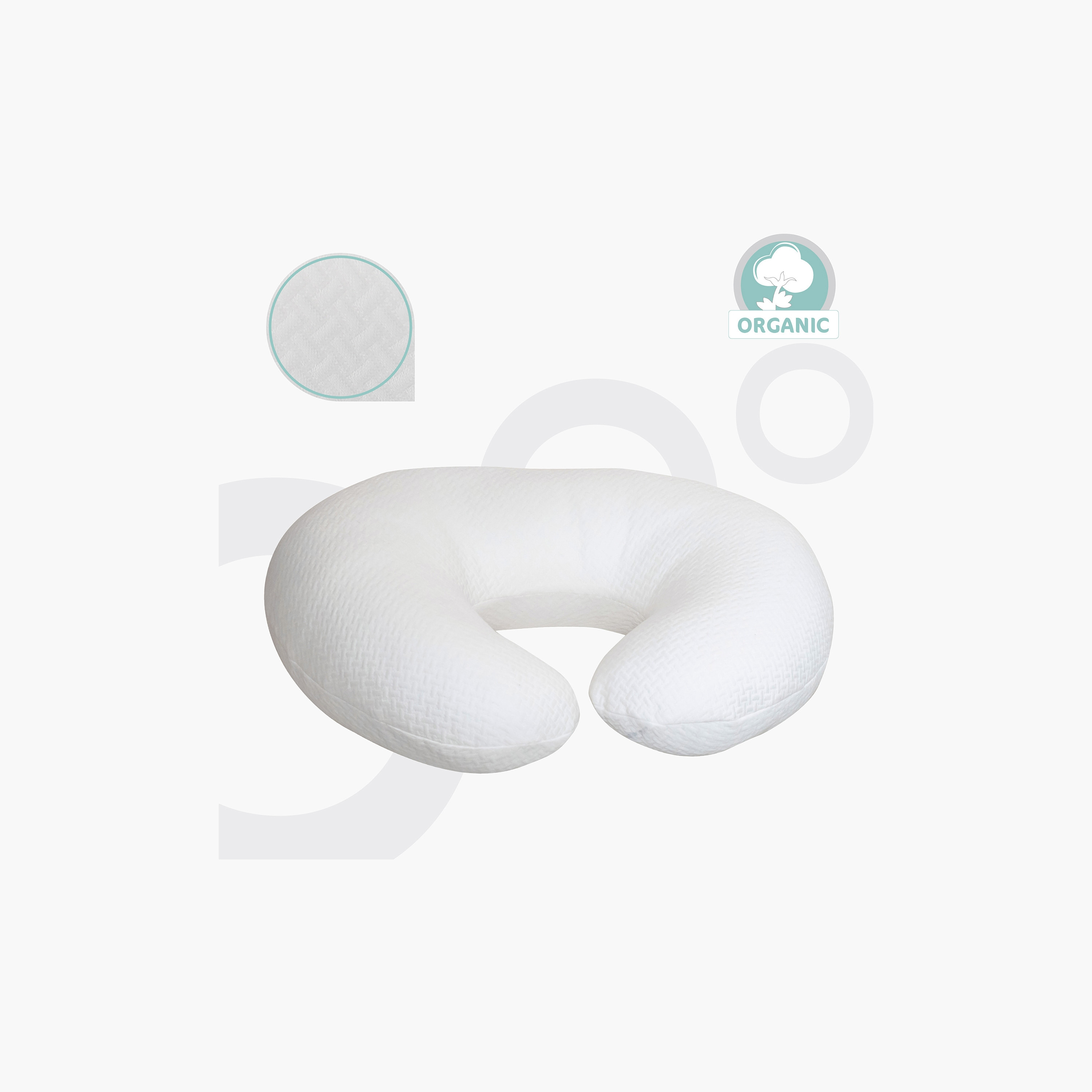 Moon Organic Feeding/Baby Support Pillow - White-baby-feeding-breastfeedingandcare-image-2