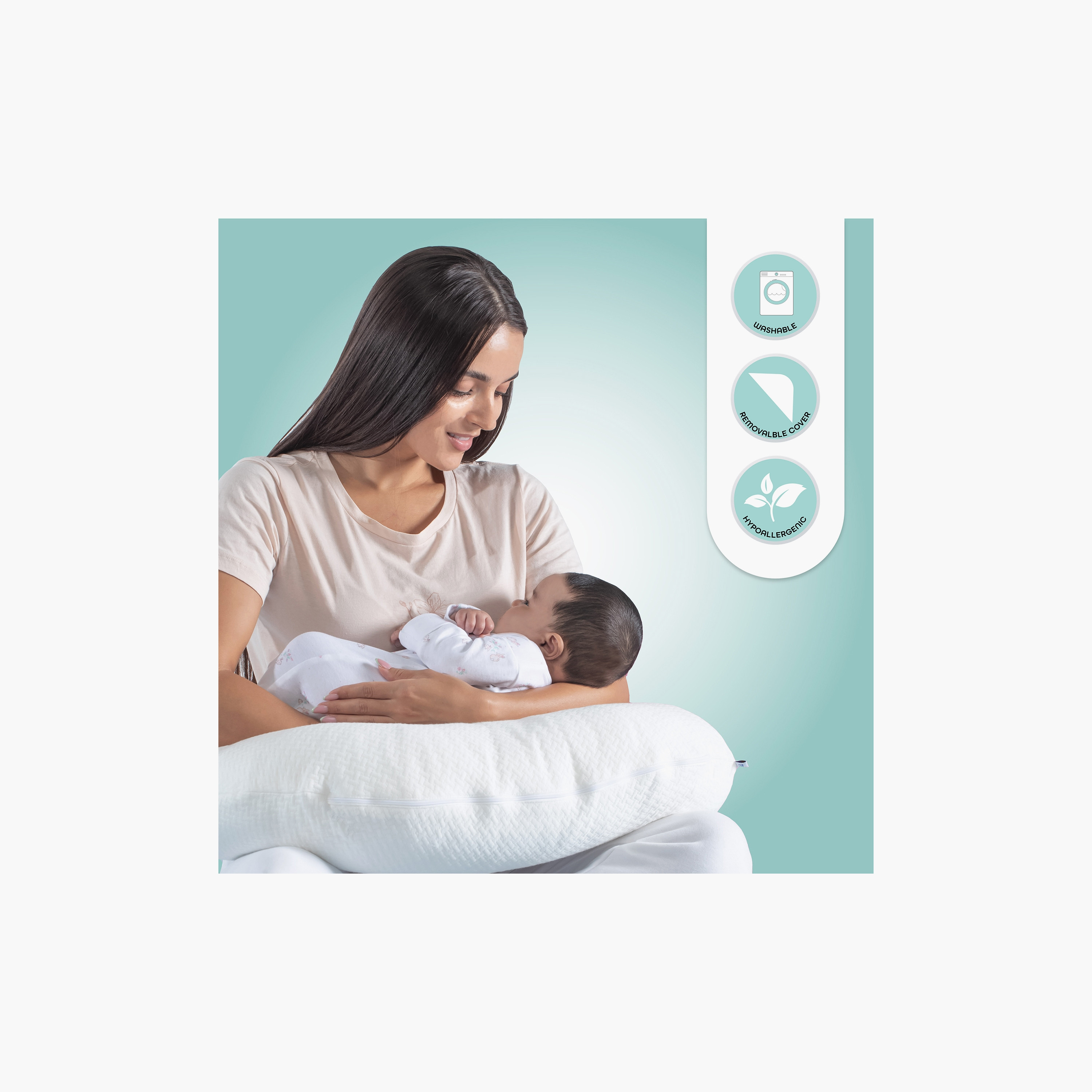 Moon Organic Feeding/Baby Support Pillow - White-baby-feeding-breastfeedingandcare-image-3