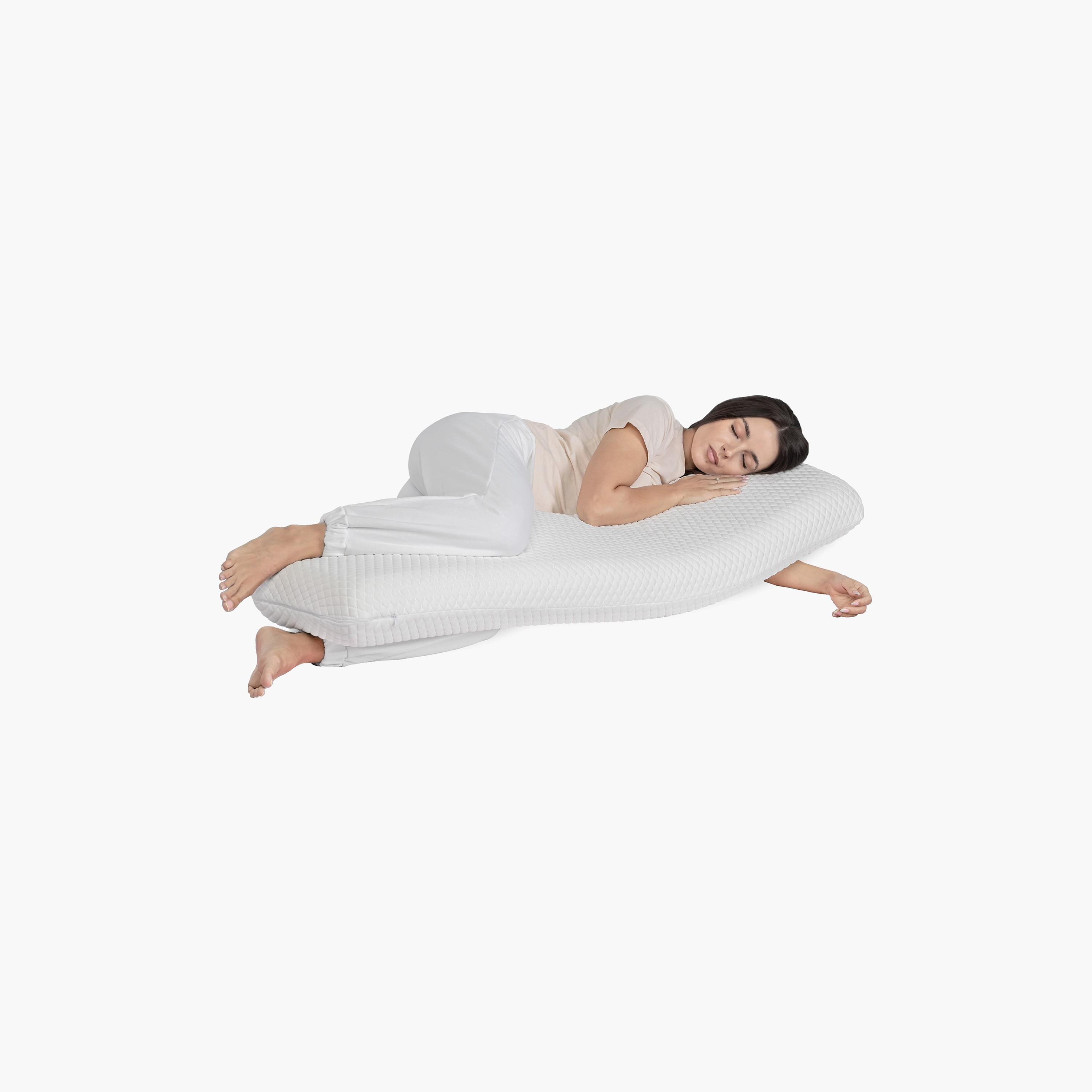 Moon Ergonomic Memory Foam Pillow - 135x35x13 cms-baby-feeding-breastfeedingandcare-image-1
