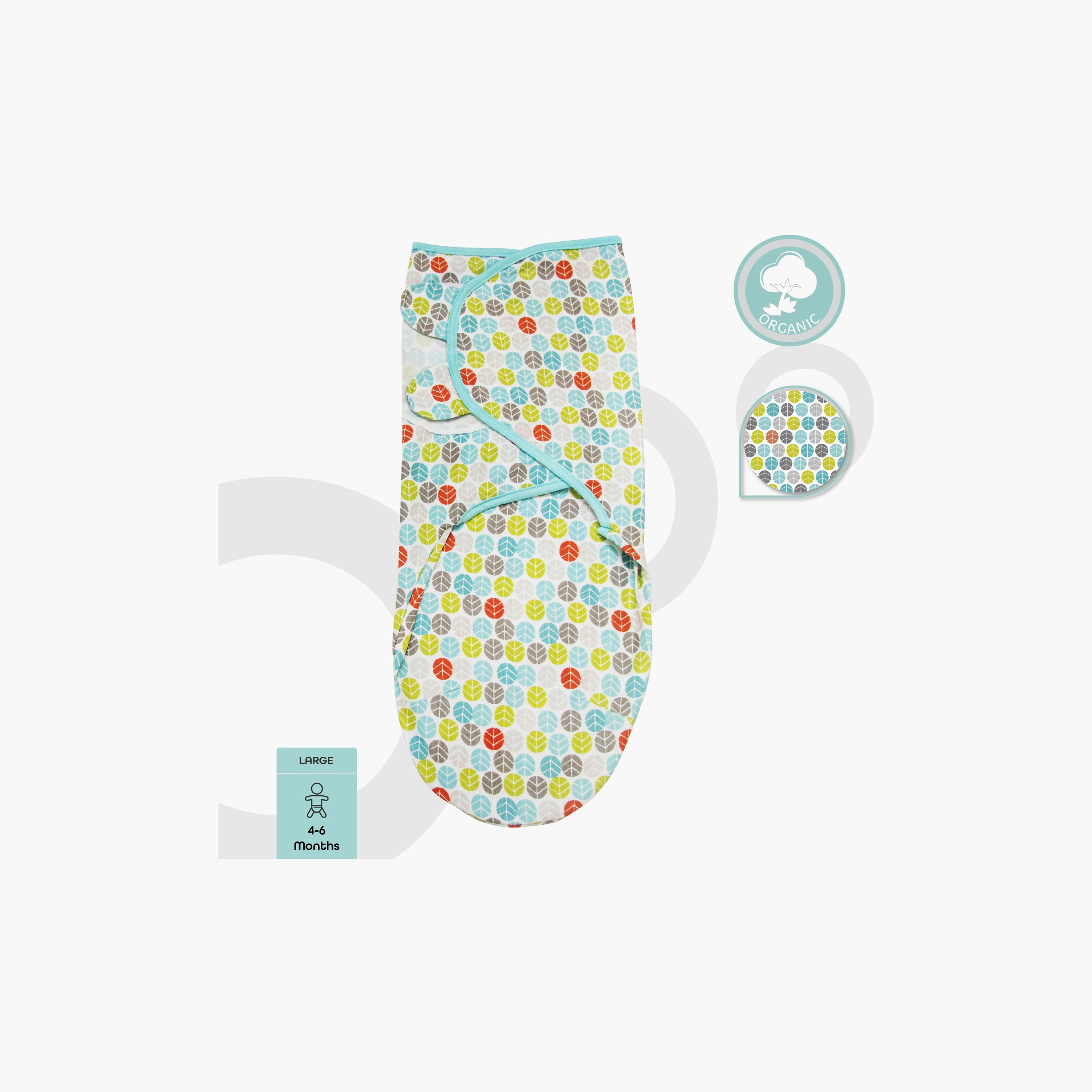 قماط عضوي بطبعات من مون-baby-nursery-blanketsandswaddles-swaddlesandsleepingbags-image-2