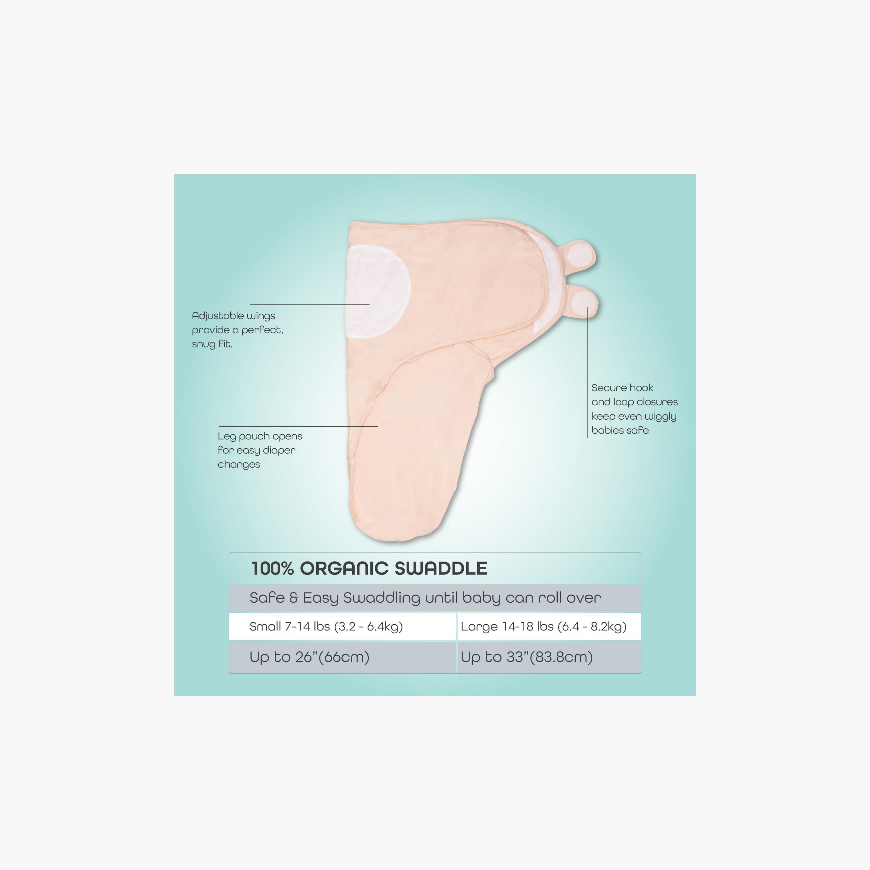 Moon Organic Swaddle Wrap with Hook and Loop Closure-baby-nursery-blanketsandswaddles-swaddlesandsleepingbags-image-3