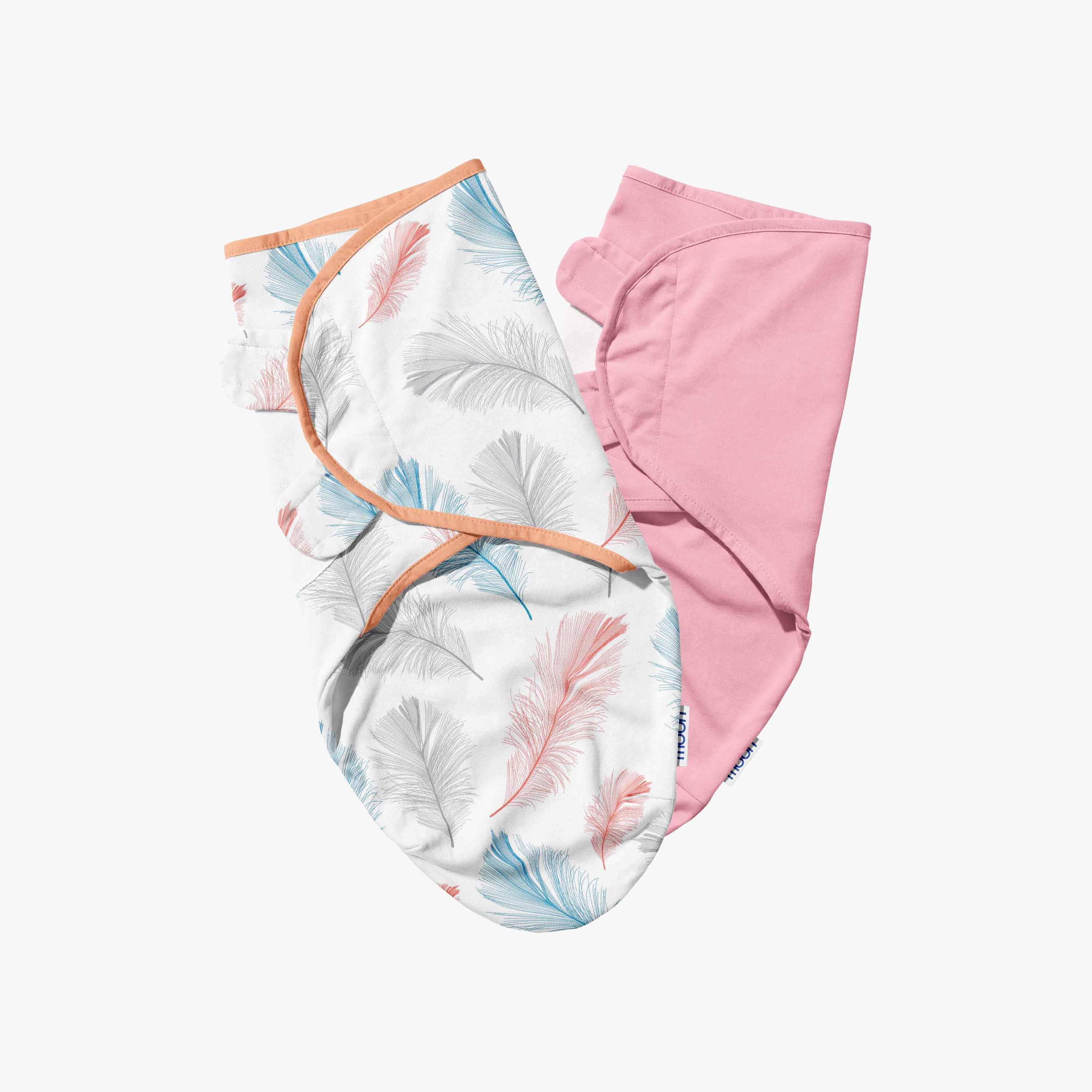 Moon Organic Swaddle with Hook and Loop Closure - Set of 2-baby-nursery-blanketsandswaddles-swaddlesandsleepingbags-image-1