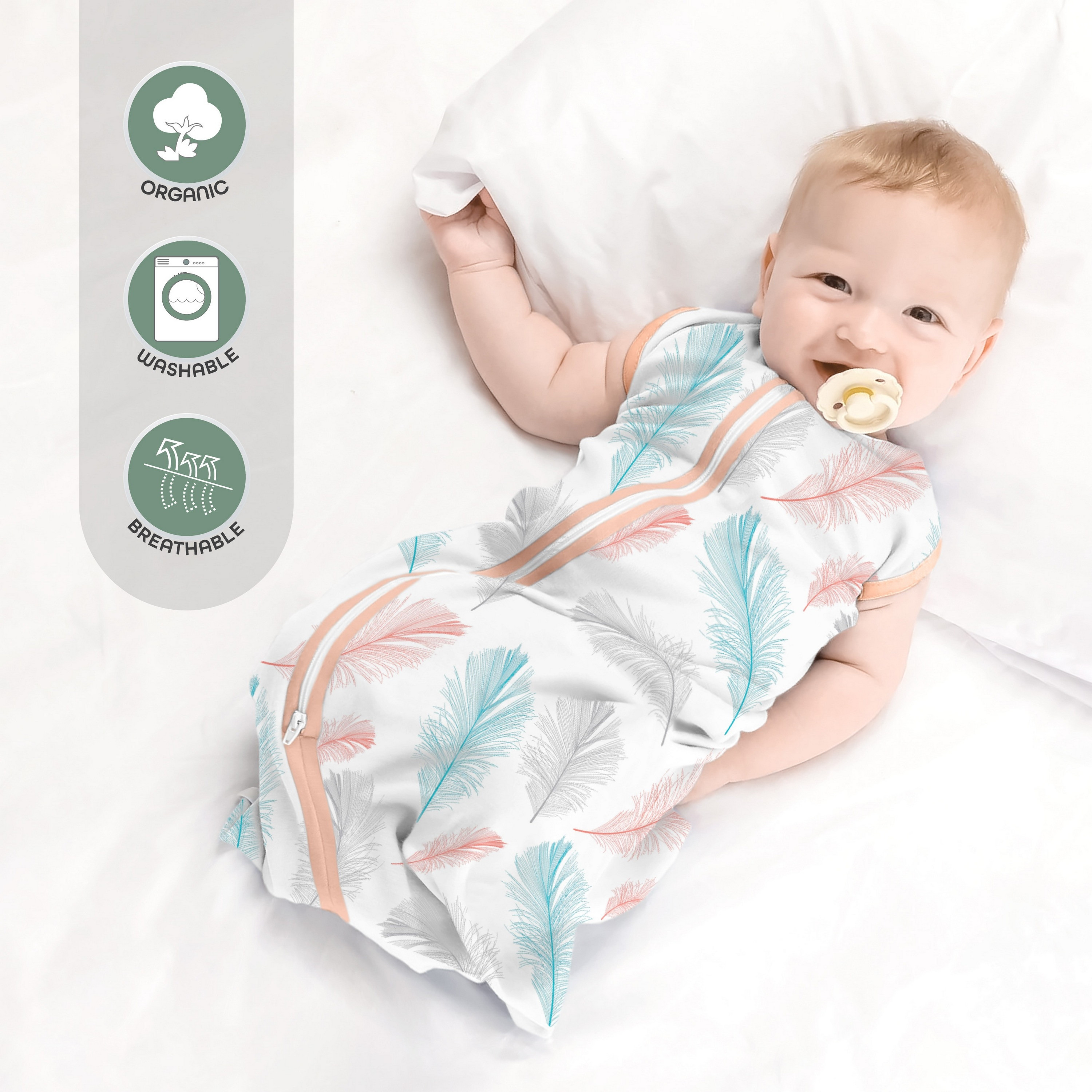 Moon Organic Sleepsack with Zip Closure - Set of 2-baby-nursery-blanketsandswaddles-swaddlesandsleepingbags-image-2