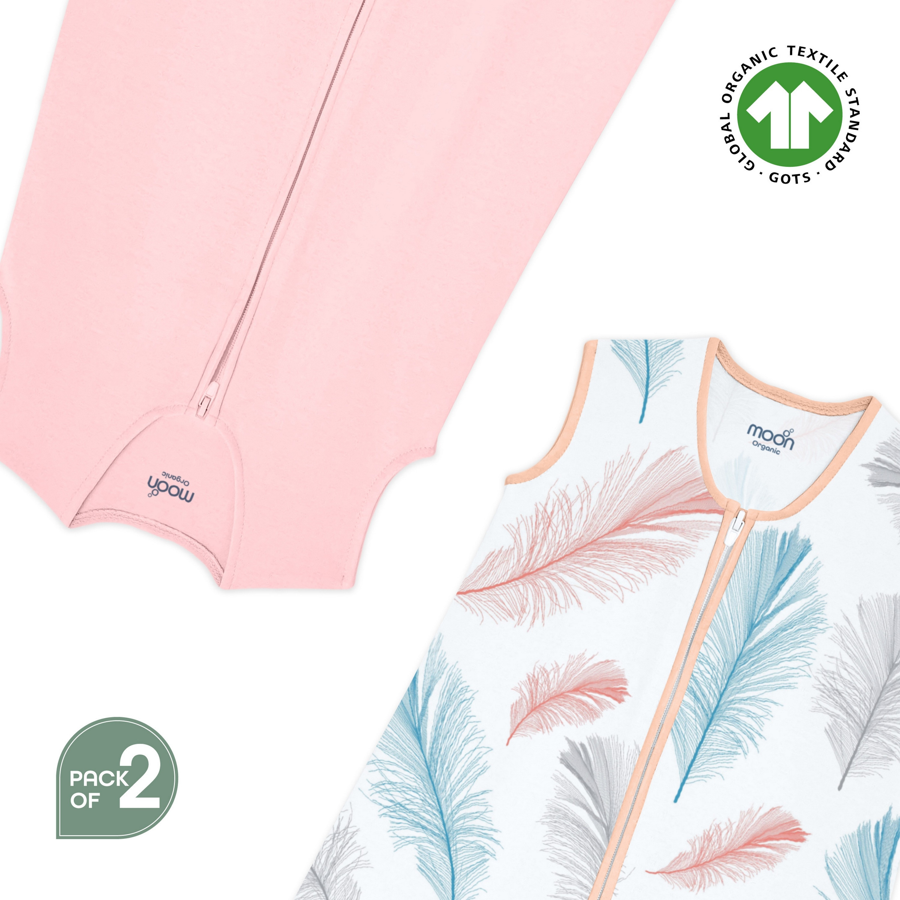 Moon Organic Sleepsack with Zip Closure - Set of 2-baby-nursery-blanketsandswaddles-swaddlesandsleepingbags-image-3