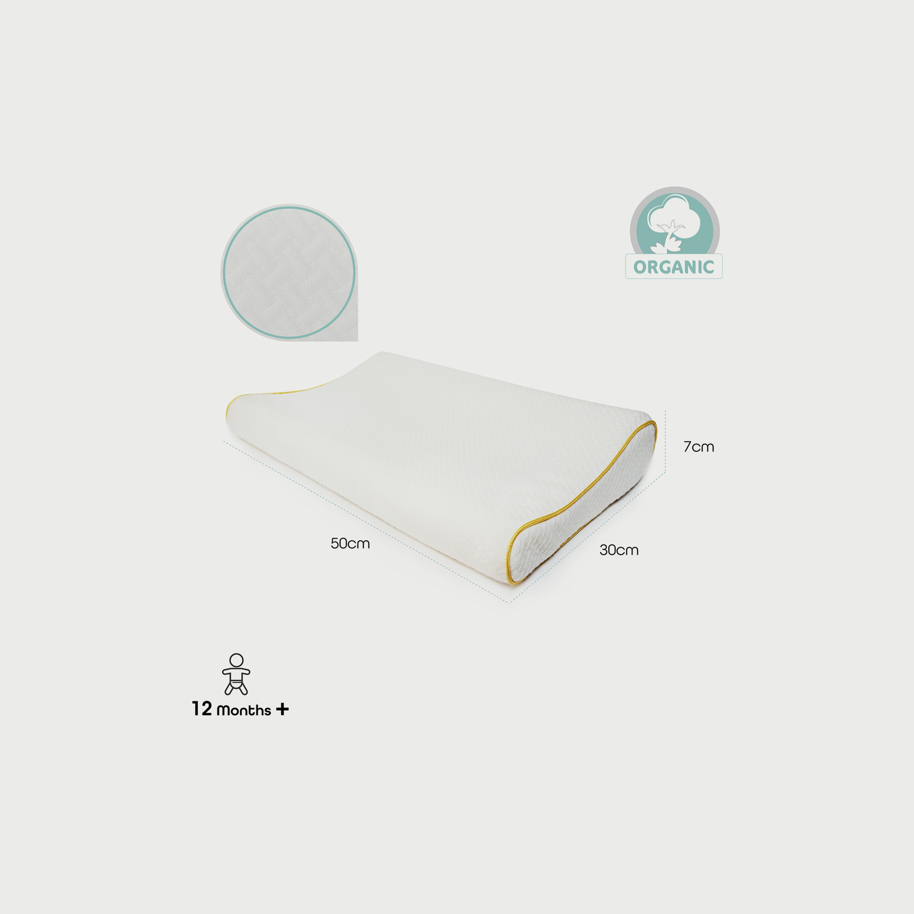 Moon Organic Toddler Pillow, White-baby-nursery-babybedding-image-2