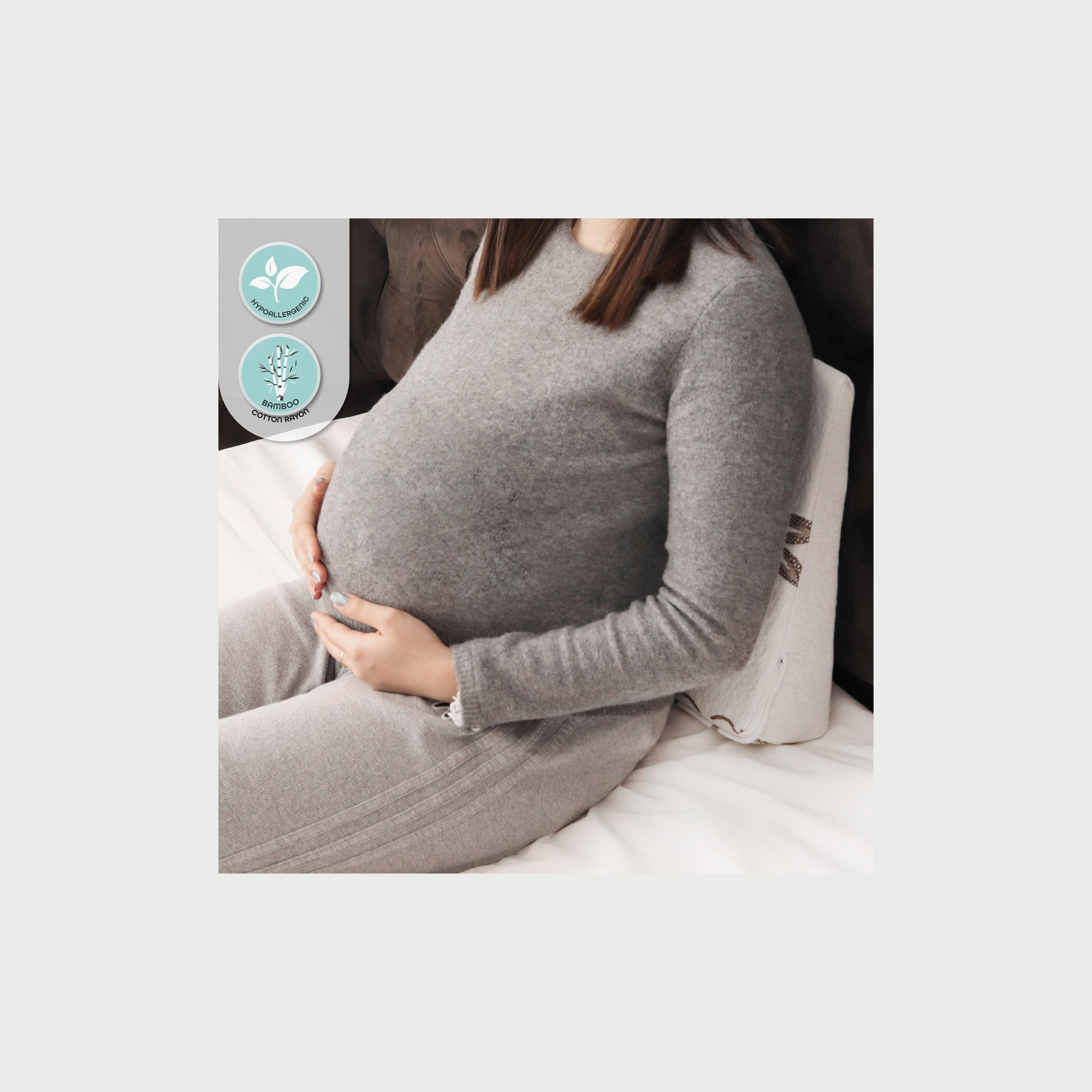 Moon Pregnancy Wedge Pillow, Leaf Print-baby-feeding-breastfeedingandcare-image-4