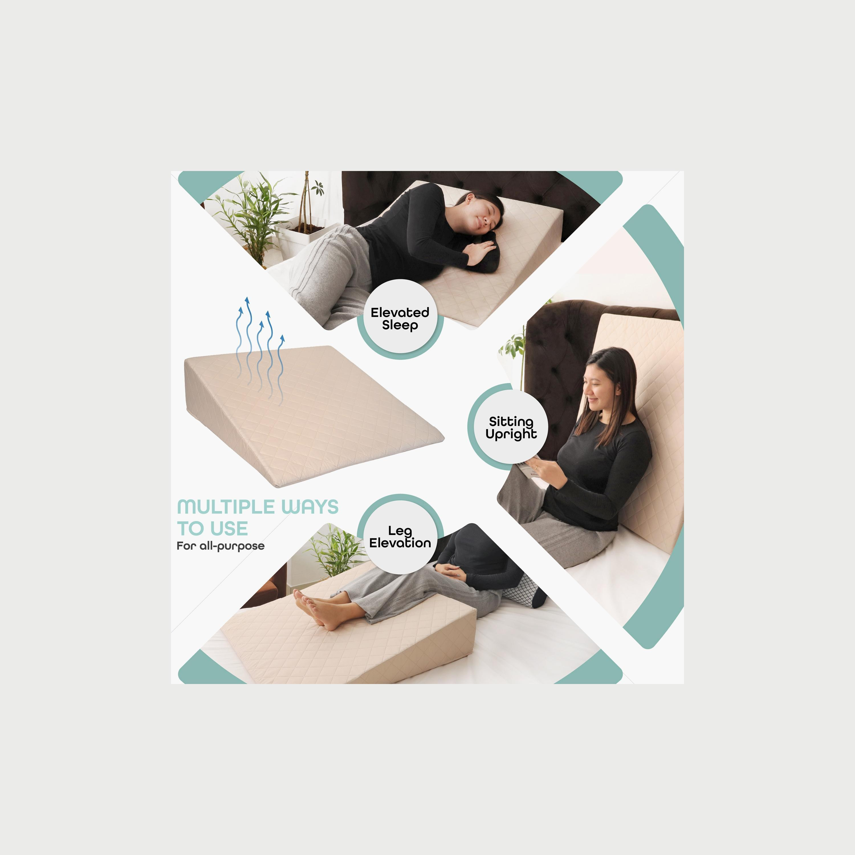Moon Pregnancy Wedge Pillow for GERD Acid Reflux, Beige-baby-maternalcare-pregnancypillows-image-3