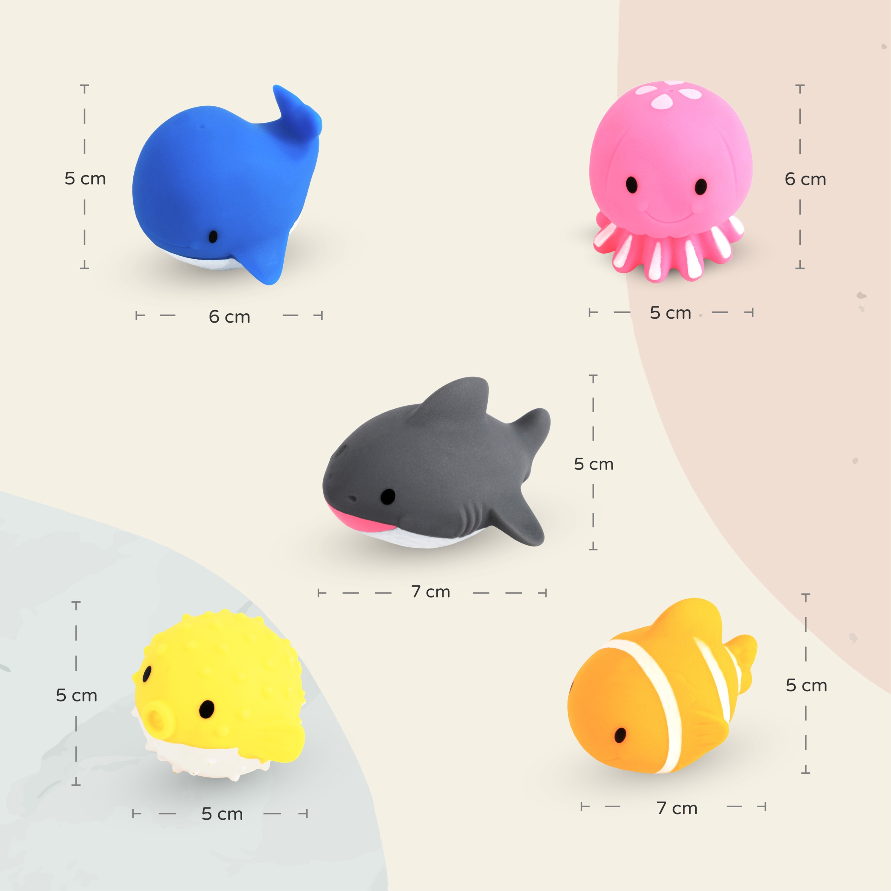5 قطع من ألعاب شخصيات الحياة المائية للأطفال من موون -toys-babyandtoddlertoys-bathtoys-image-4