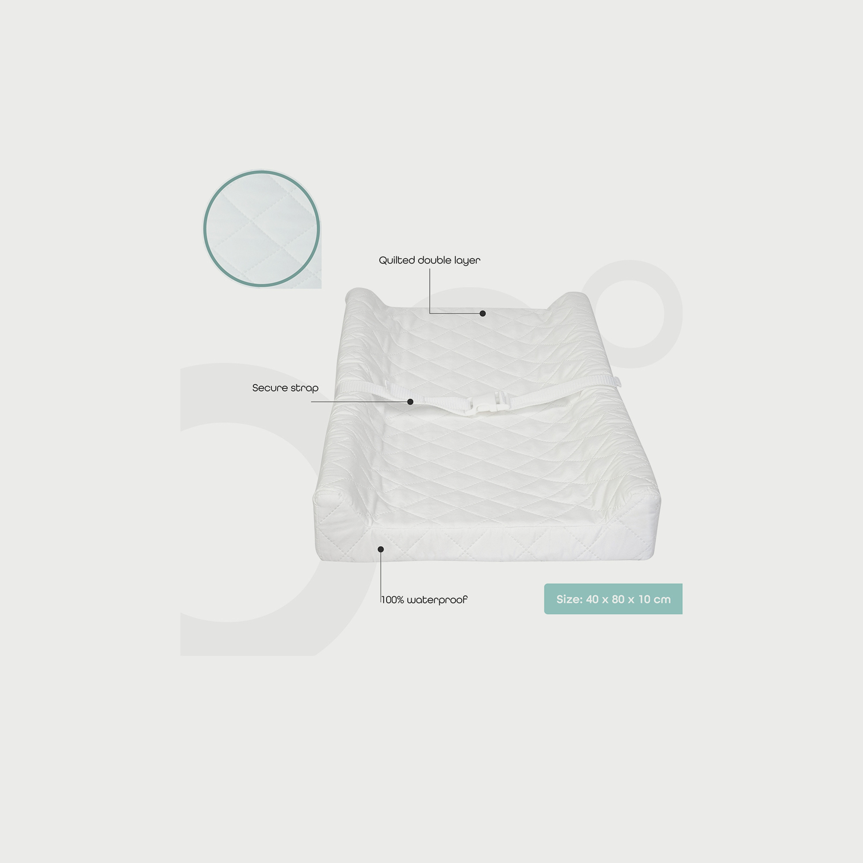 Moon 4 Sided Water Resistant Diaper Changing Pad, 80 CM-baby-diapering-binsandrefills-image-2