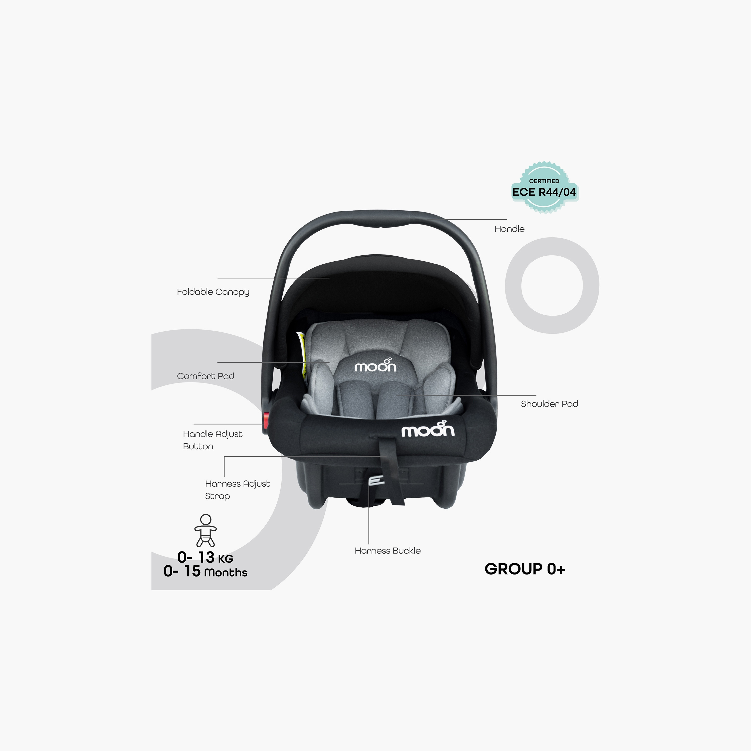 Moon Bibo Infant Car Seat with 5-Point Safety Harness, Side Impact Protection and Seat Belt System-baby-gear-carseats-image-2