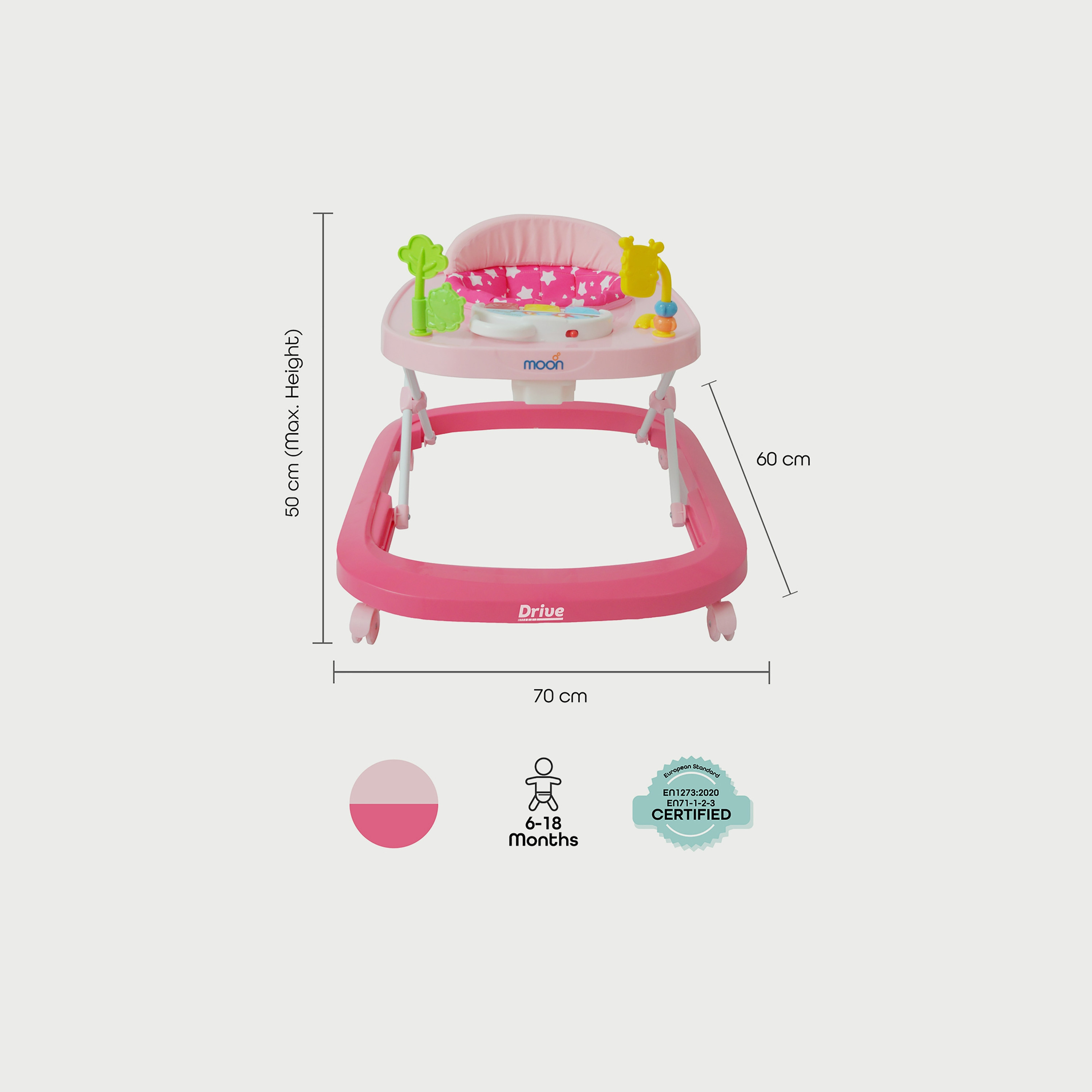 مشاية أطفال عالية قابلة للتعديل درايف من موون-baby-infantactivity-walkers-image-4